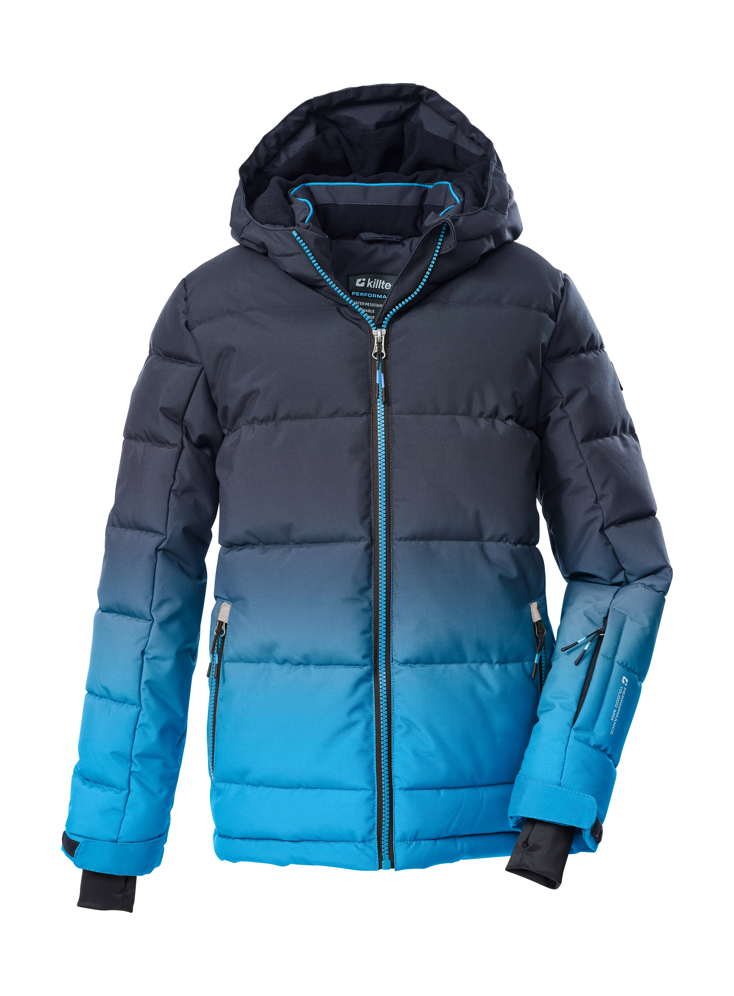 Killtec Steppjacke "KSW 252 MN QLTD JCKT" Wasserabweisende Steppjacke mit Kapuze, Schneefang und Kontrastdetails