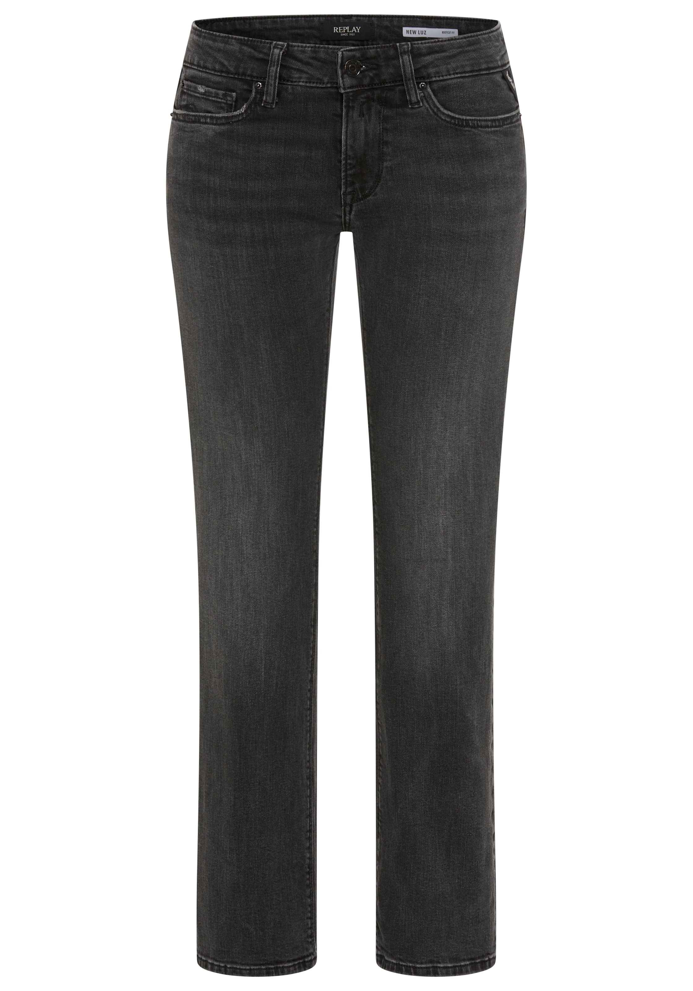 Replay Bootcut-Jeans »NEW LUZ« mit gesticktem R an der Gesäßtasche