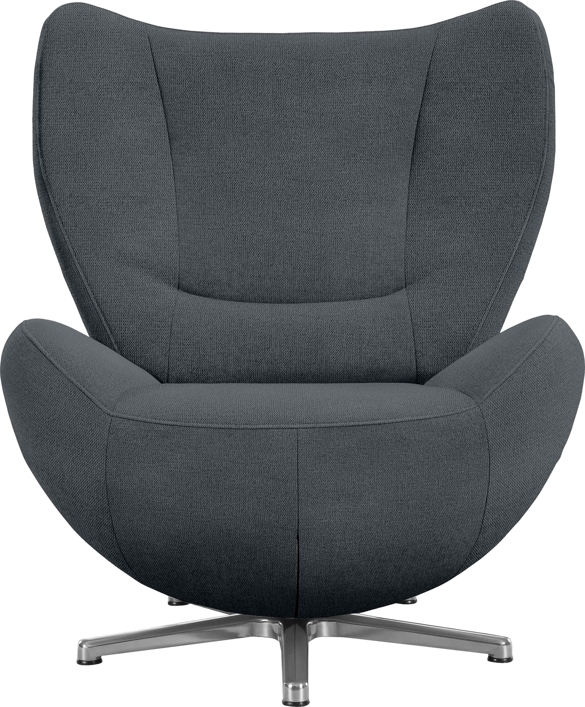 TOM TAILOR HOME Loungesessel "TOM PURE", mit Metall-Drehfuß in Chrom