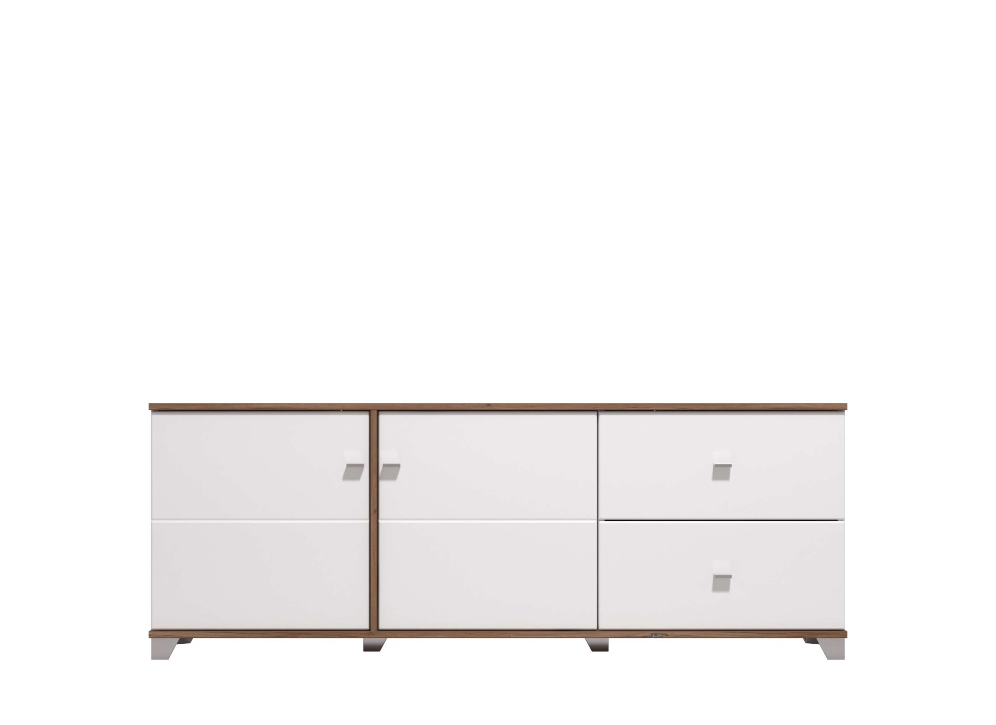 INOSIGN TV-Board »Burgundy Lowboard, TV-Schrank, TV-Ständer, Hochglanzfronten«, Hochglanzfronten und eine Innenausstattung in Flagstaff Eiche