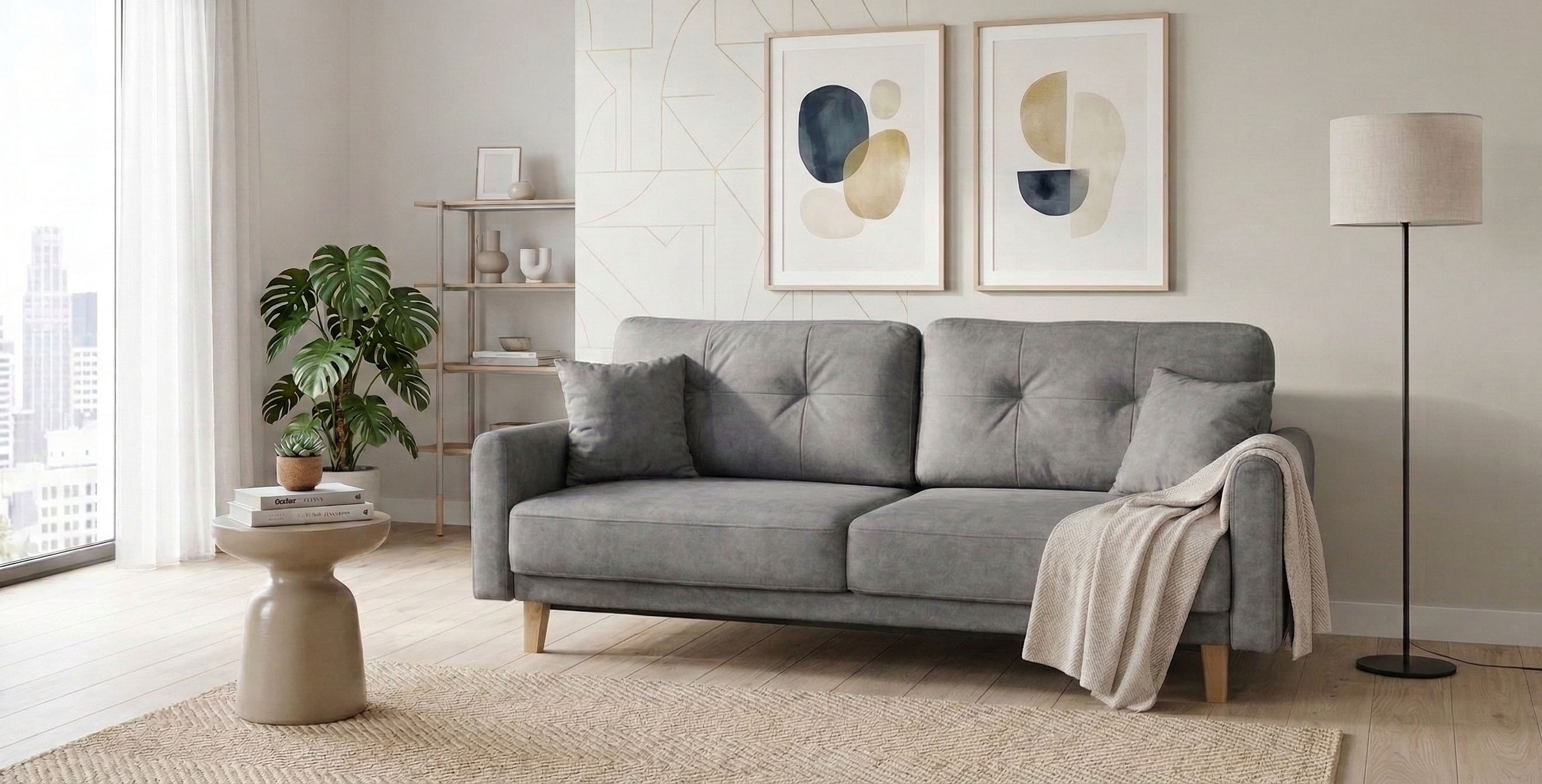 OTTO home 3-Sitzer "TRIPLO optionale Schlafsofa mit Bettkasten, Maße B/T/H: 215/100/89 cm" Wahlweise Bettfunktion - Liegefläche 145x191 cm, Rücken-, Zierkissen