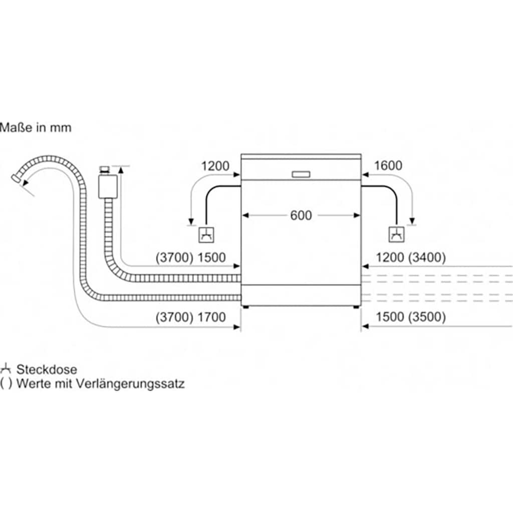 NEFF vollintegrierbarer Geschirrspüler »S157YAX03E«, N 70, S157YAX03E, 13 Maßgedecke, Info Light: projizierter Punkt während des Betriebs