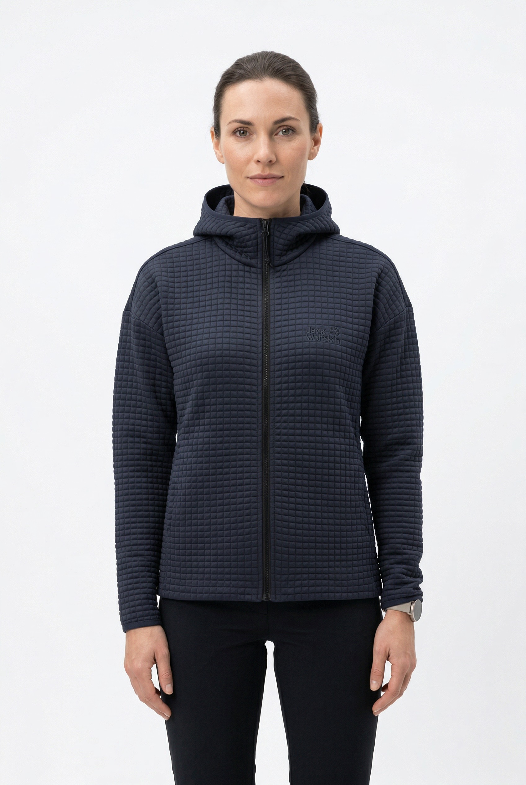 Jack Wolfskin Fleecejacke "MOGARI HOODED FZ W" mit Kapuze mit Kapuze, atmungsaktiv, leicht