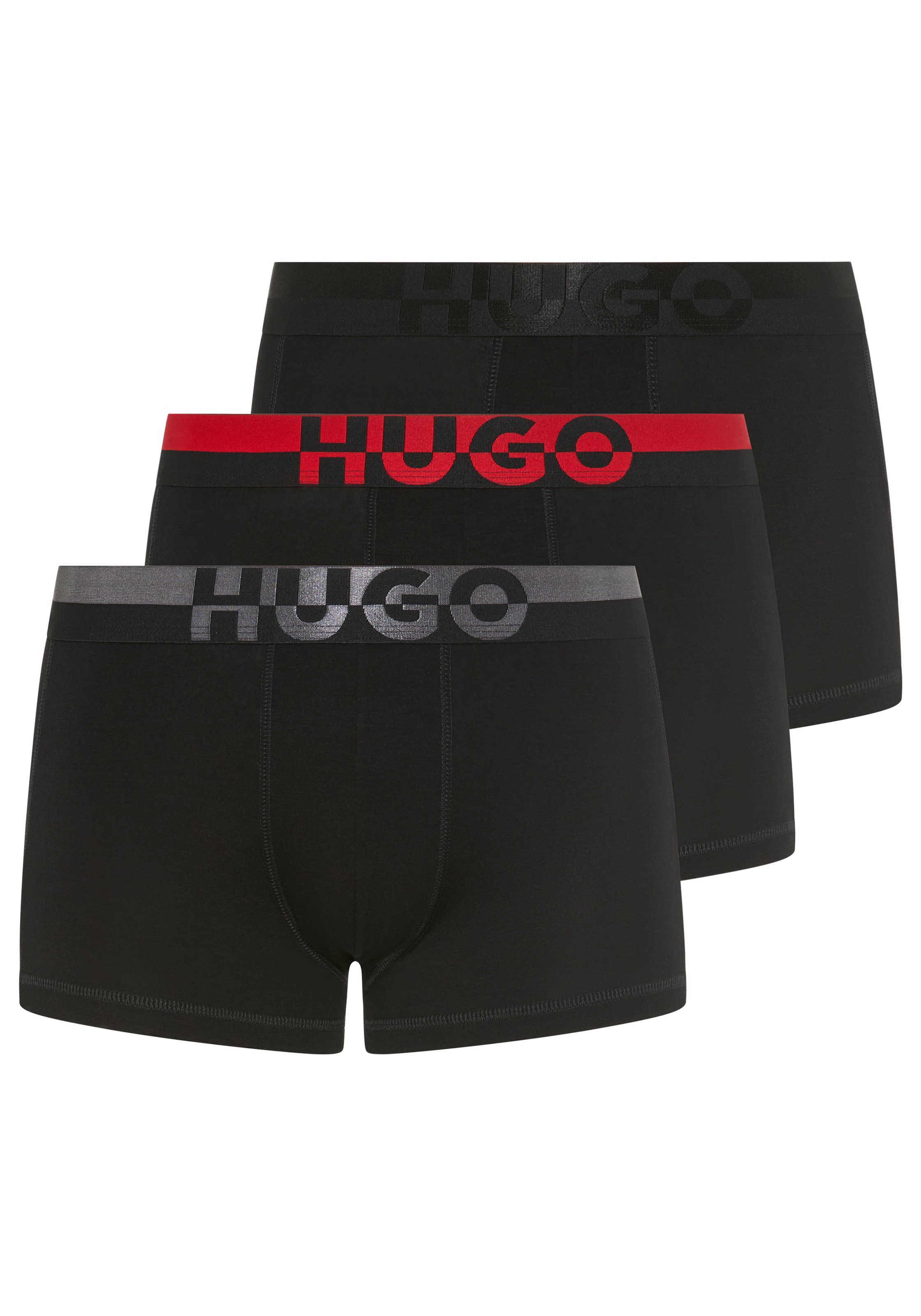 HUGO Underwear Boxershorts "TRUNK TR. SPLIT LOGO" 3 Stk. tlg., enganliegend günstig online kaufen