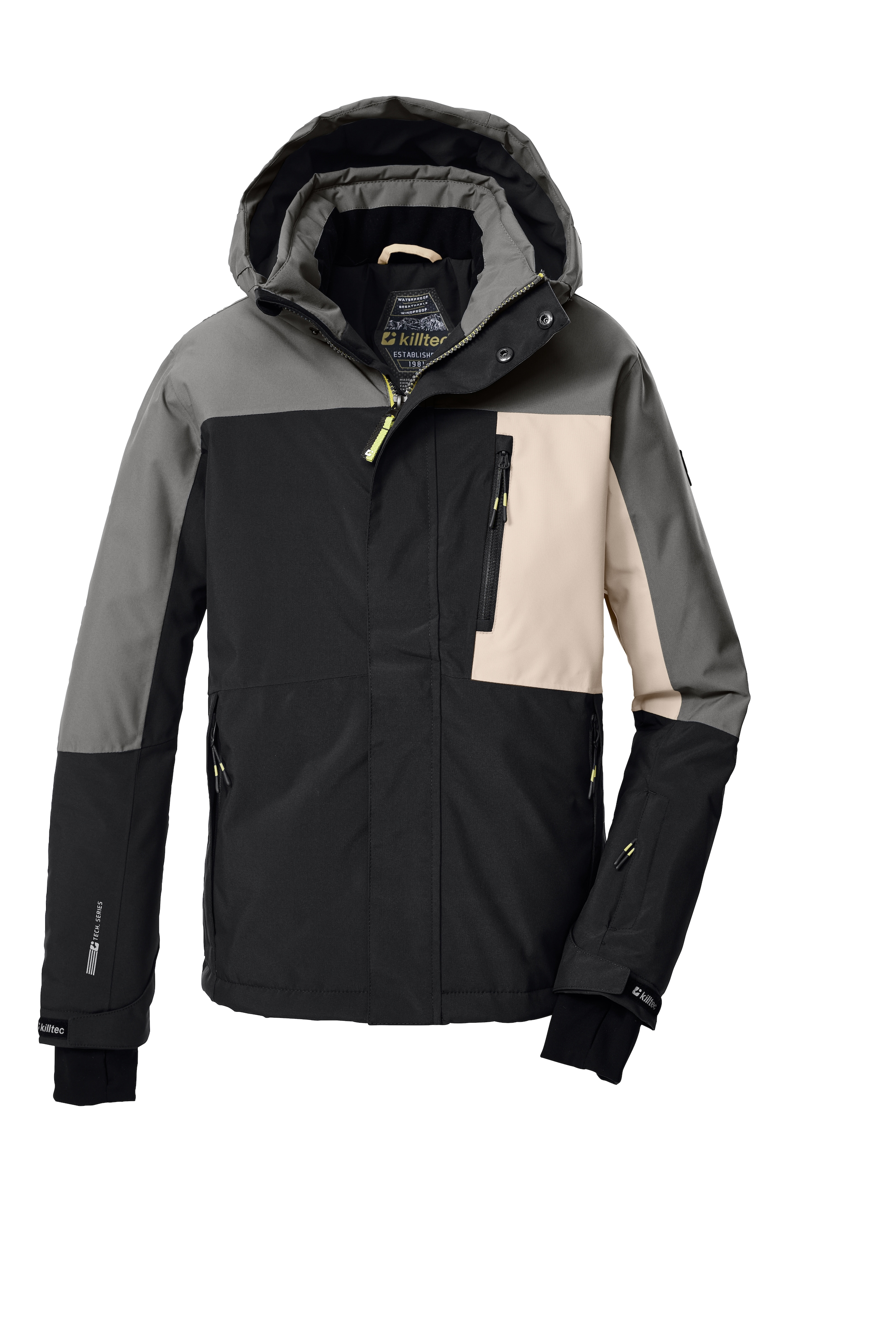 Killtec Winterjacke "KSW 200 BYS SKI JCKT" mit verdecktem Reißverschluss, wasserdicht, atmungsaktiv