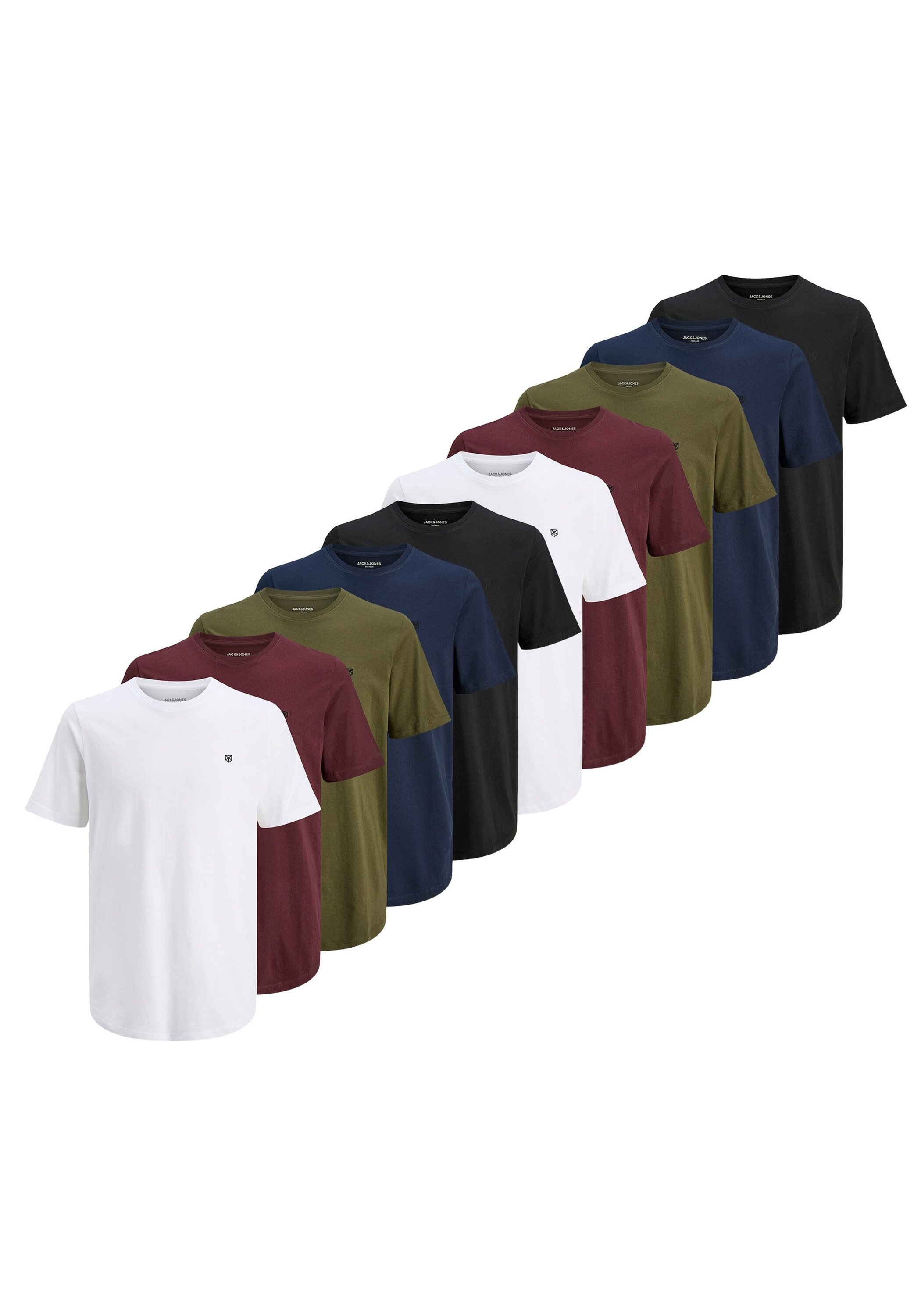 Jack & Jones T-Shirt "T-Shirt JPRBLABRODY TEE CREW NECK 10PK 10er Pack" 10 günstig online kaufen