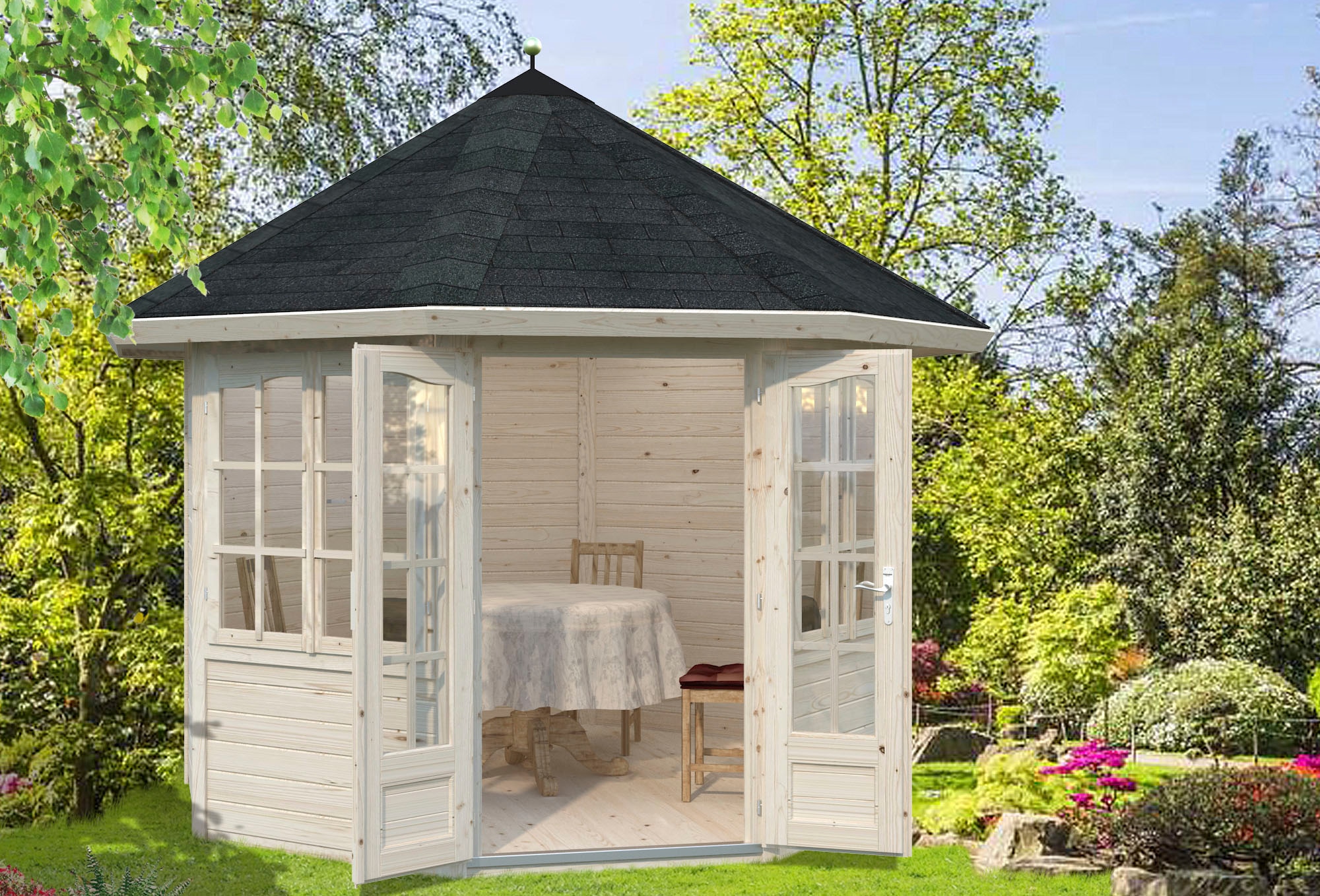 Palmako Gartenhaus "Pavillon Veronica", naturbelassen günstig online kaufen