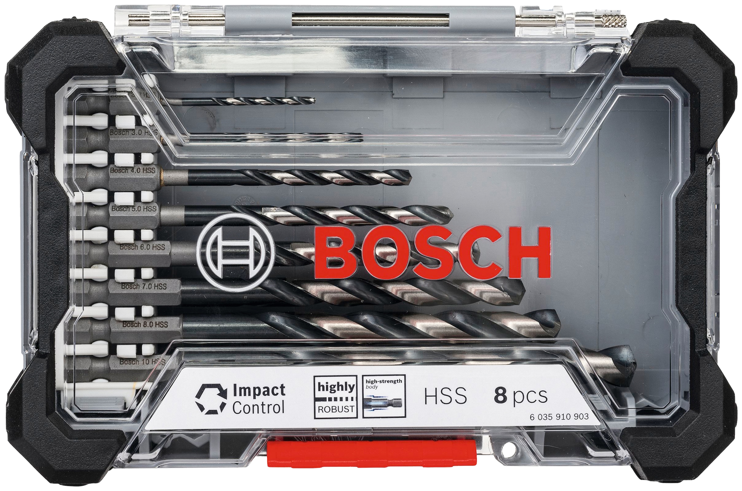 Bosch Professional Bohrersatz »Impact Control HSS«, (Set, 8 tlg.), Länge 60  mm (bei 2 mm Bohrer) bis 133 mm (10 mm Bohrer) online kaufen | BAUR | Bohrfutter