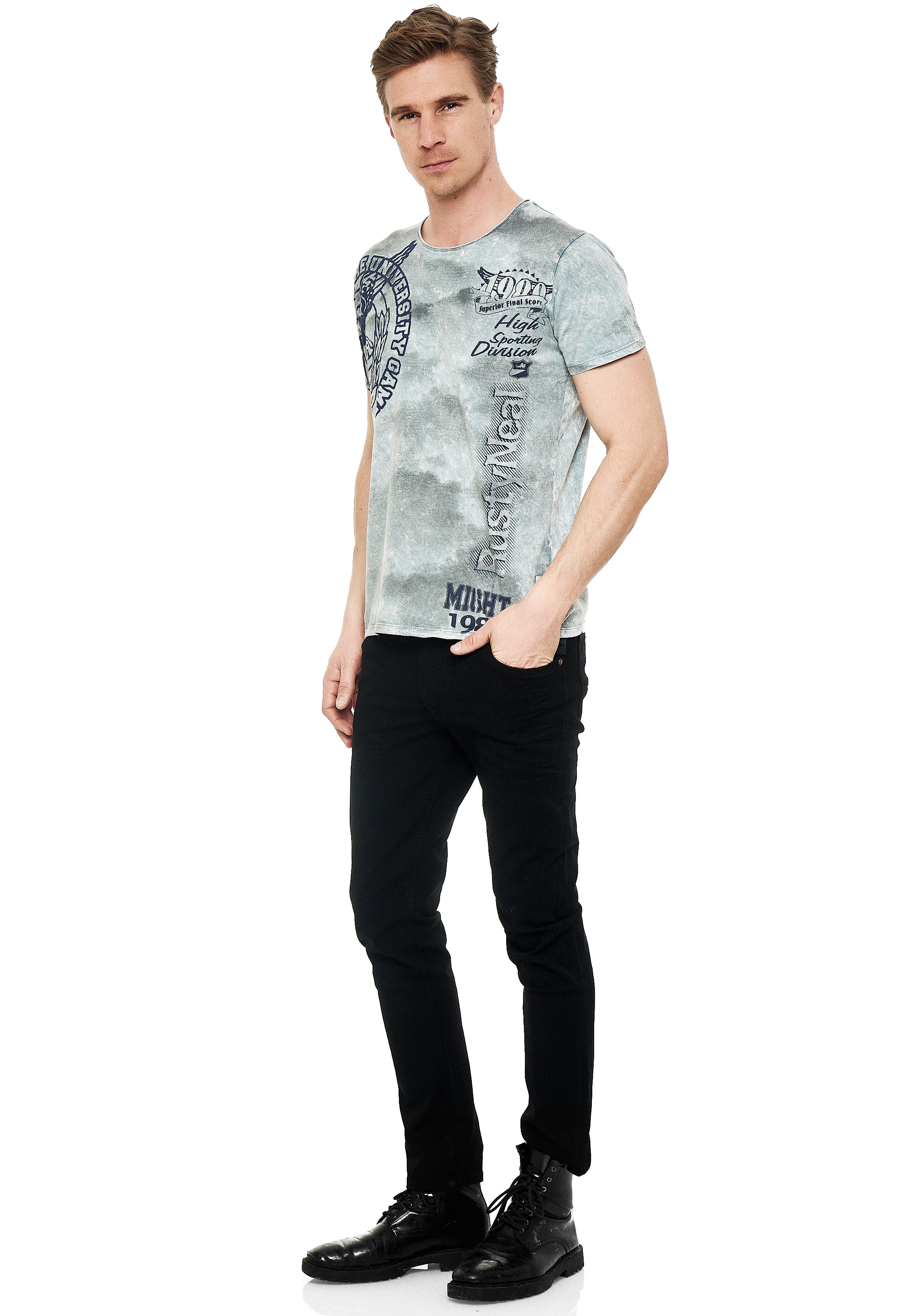 Rusty Neal T-Shirt, mit eindrucksvollem Print