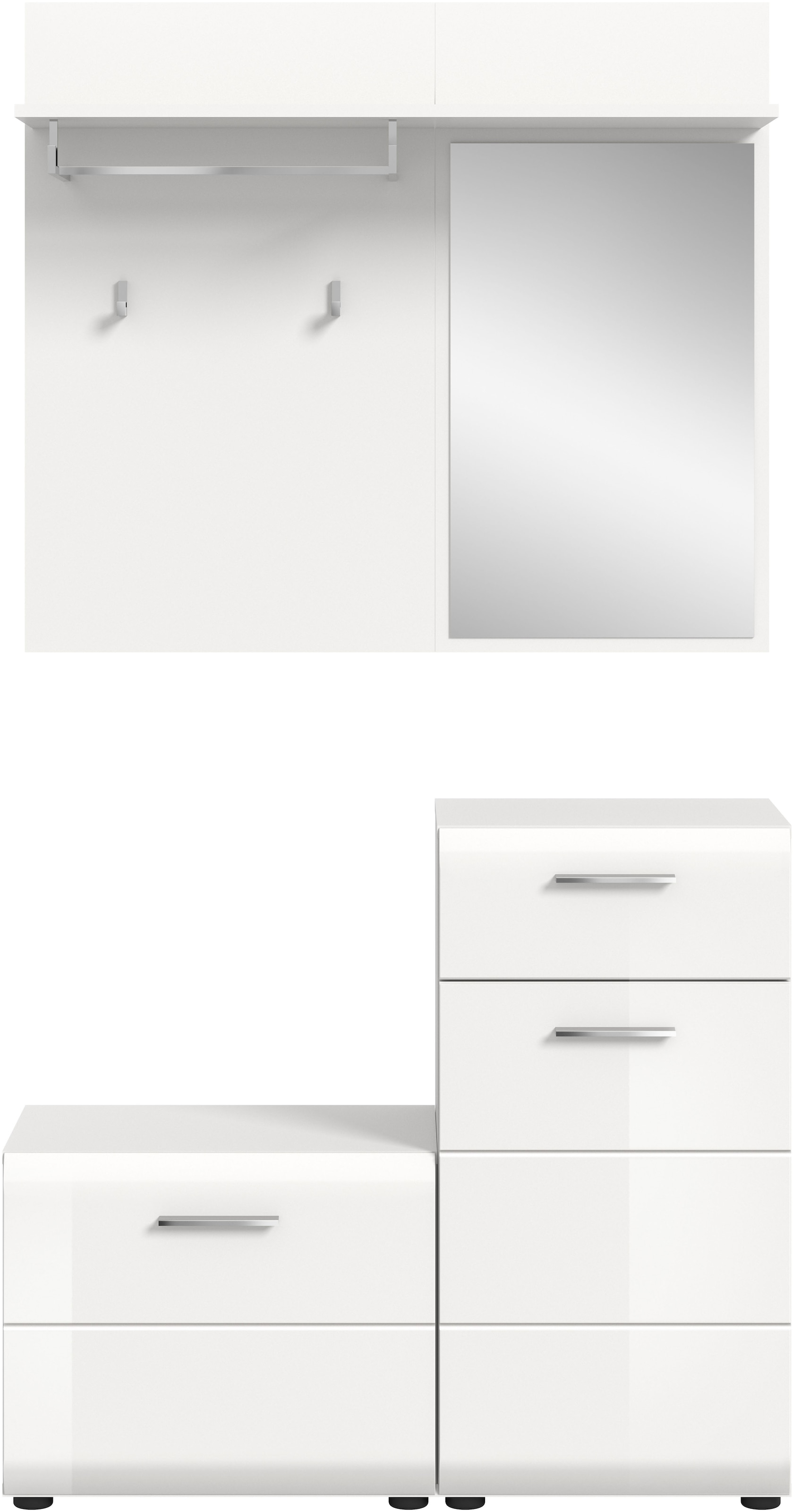 INOSIGN Garderoben-Set "FLORENZ, 3tlg., best. aus: Garderobenspiegelpaneel, günstig online kaufen