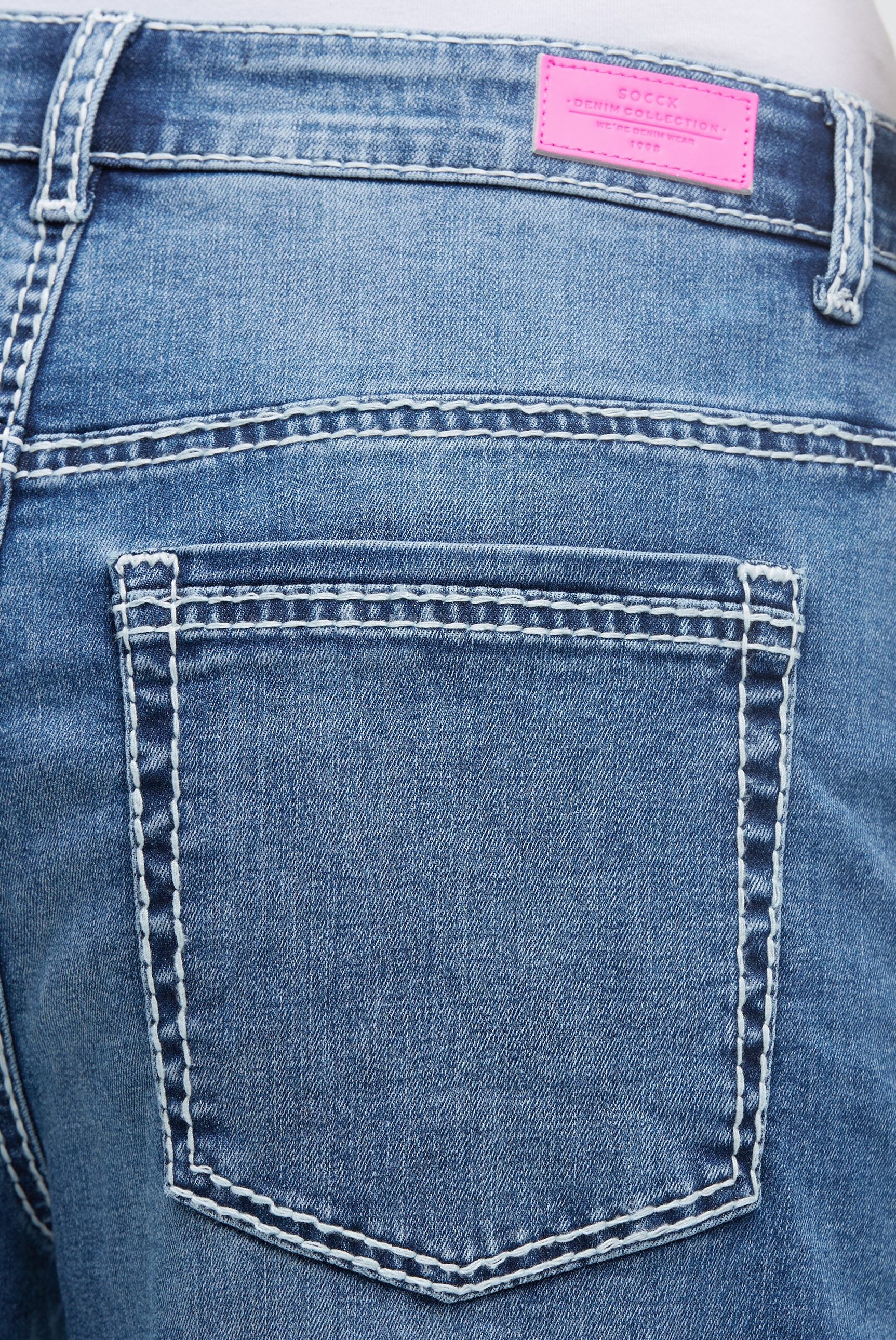 SOCCX Regular-fit-Jeans, mit breiten Nähten