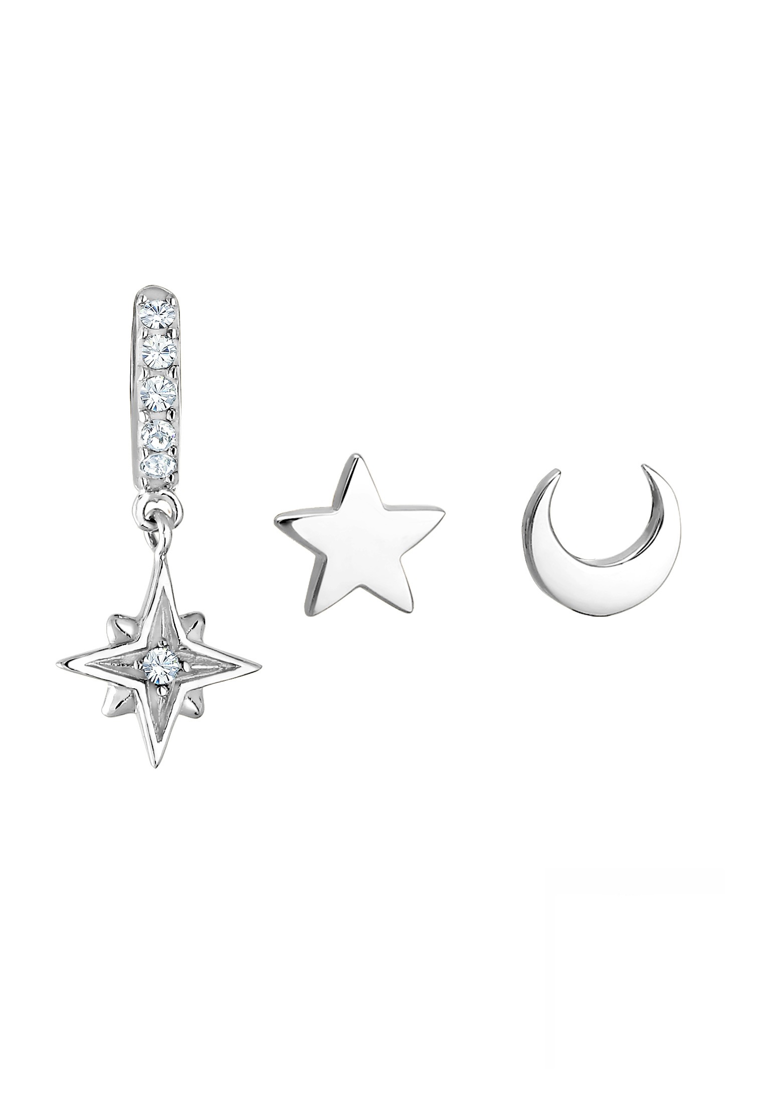Elli Ohrring-Set »Stardust 3er Set Kristalle 925 Silber«