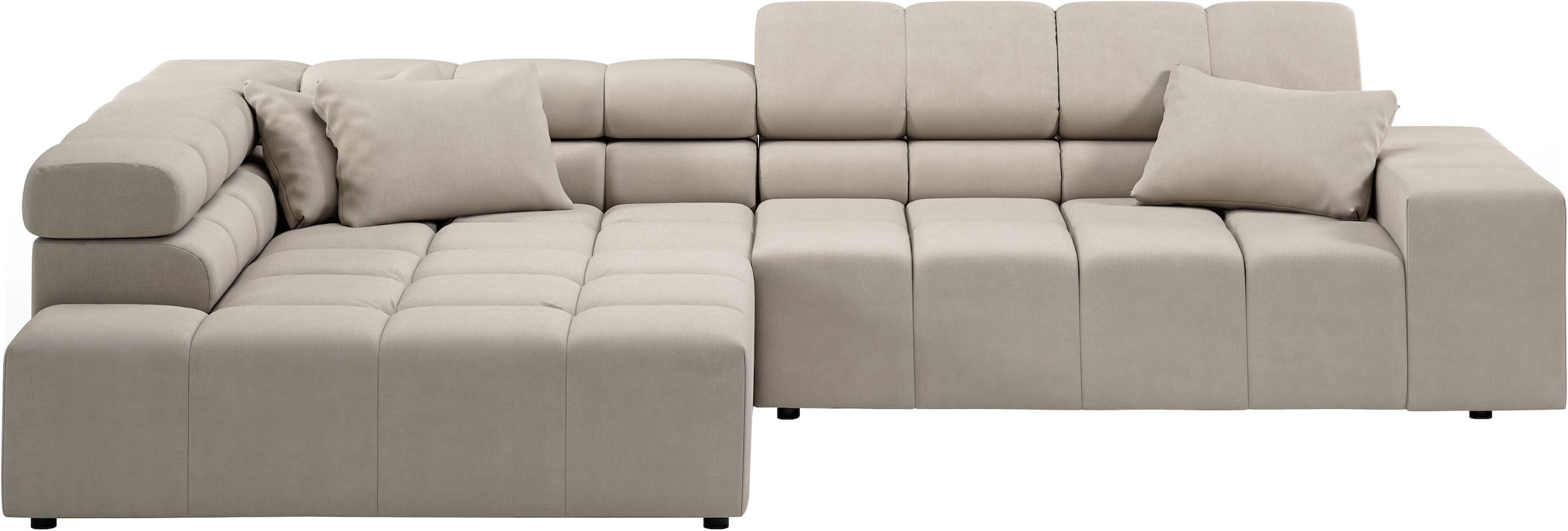 INOSIGN Ecksofa »Ancona incl. Kopfteilverstellung, OTTOs Choice, Breite 319cm, L-Form«, wahlweise motorische Sitztiefenverstellung, auch in Cord + Easy Care