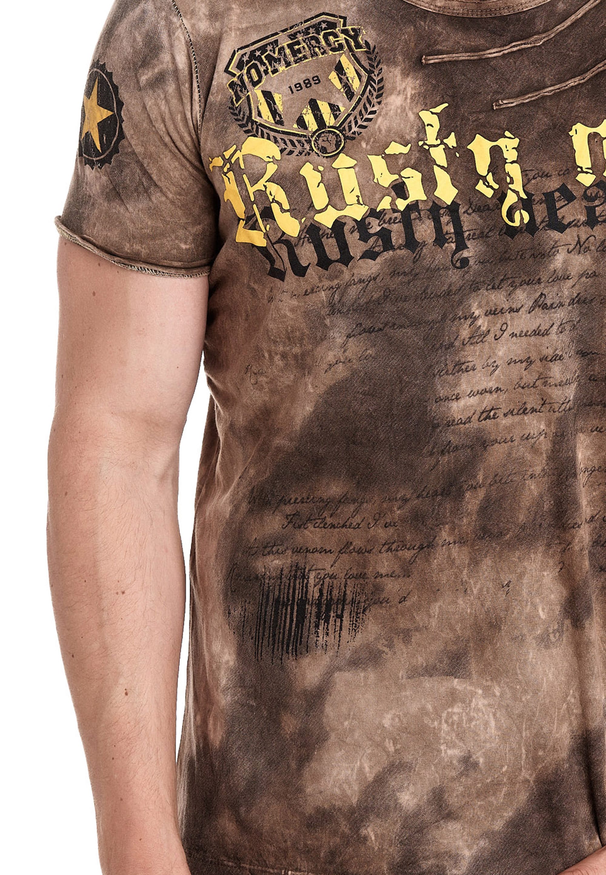 Rusty Neal Marškinėliai su gražus Batik-Optik