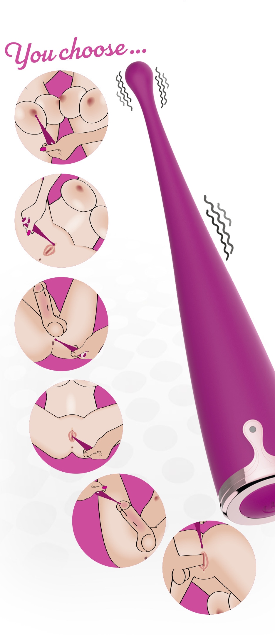 coup!es choice Vibrator »G-Punkt Vibrator Spot Vibrator«