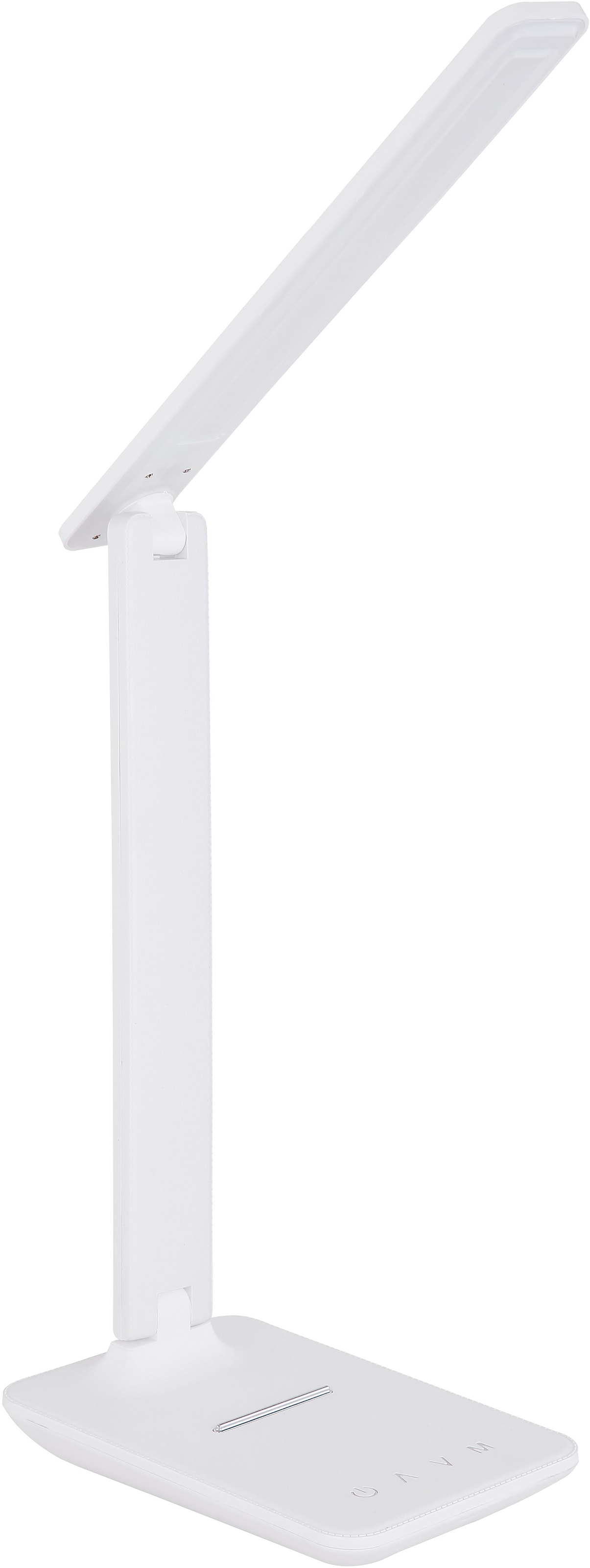 GLOBO LIGHTING LED Tischleuchte »BULLA«, Leuchtmittel LED-Modul | LED fest integriert, Tischlampe/Arbeitszimmer/Bürotischleuchte/weiß