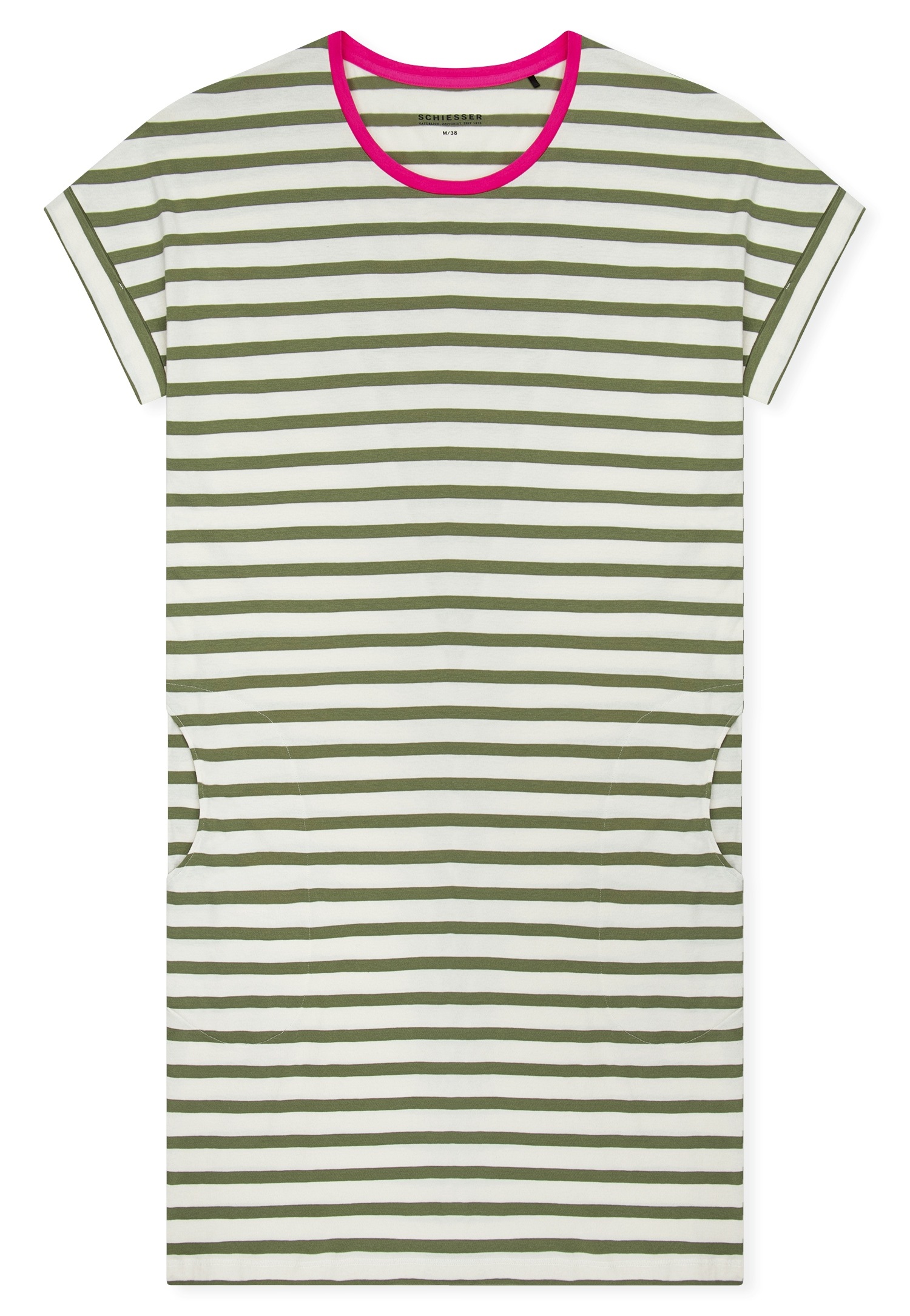 Schiesser Nachthemd "Casual Essentials" Seitennahttaschen mit garngefärbten günstig online kaufen