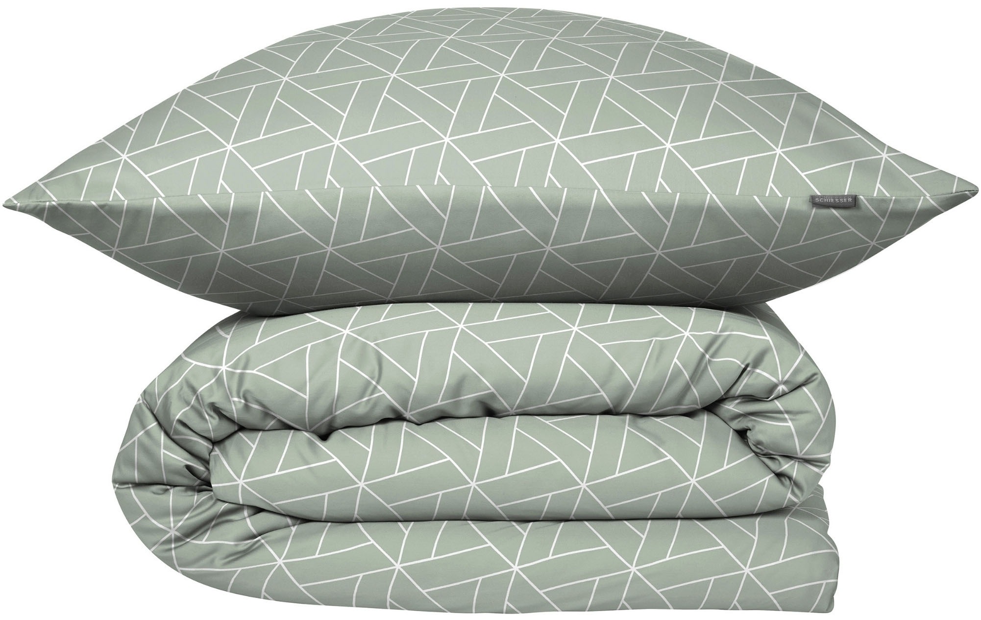 Schiesser Bettwäsche "Tris aus weicher Baumwolle mit grafischem Muster" 2 M günstig online kaufen