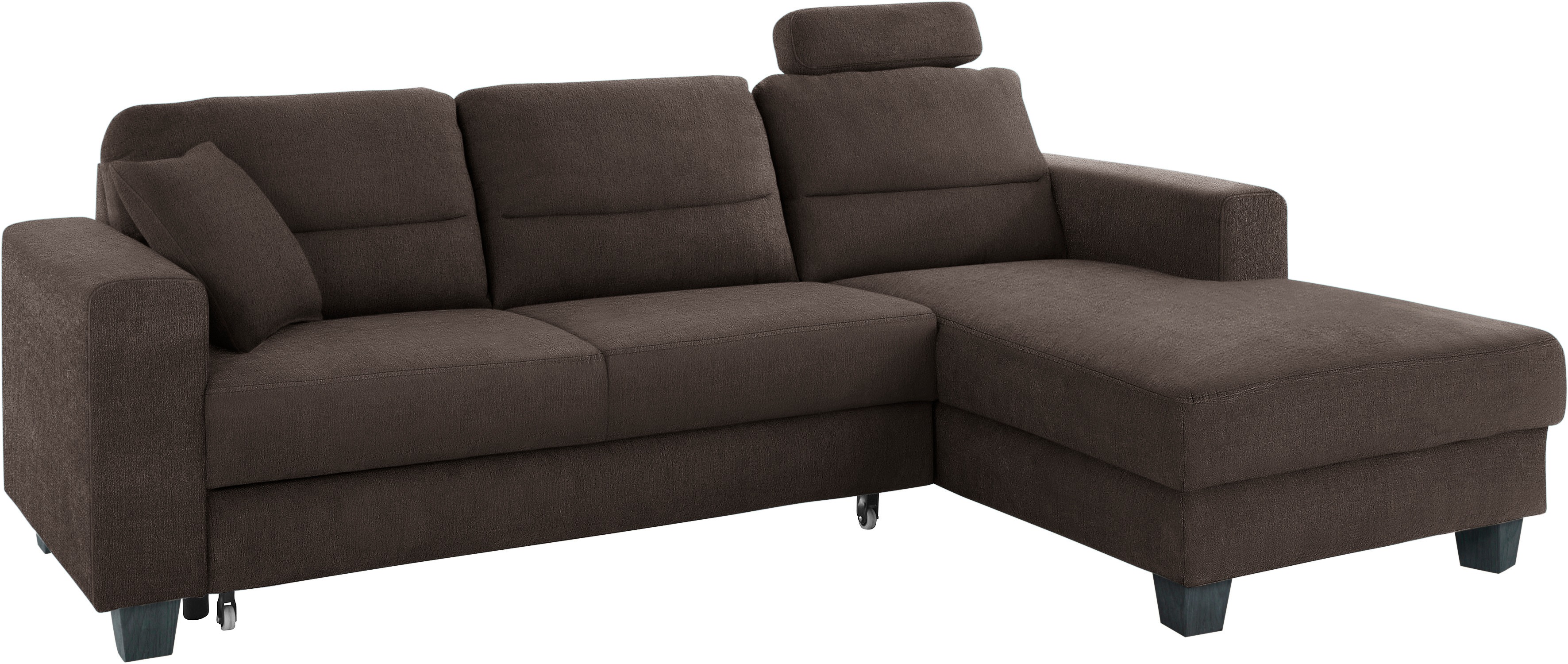 Thumbnail - TRENDMANUFAKTUR Ecksofa "Chamber, zeitlos & modern, hoher Sitzkomfort, Breite 247cm, L-Form" inklusive einer Kopfstütze,...