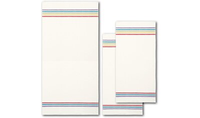 Dyckhoff Handtuch Set »Colourful«, Set, 3 tlg., Walkfrottier, mit bunter Streifenbordüre kaufen