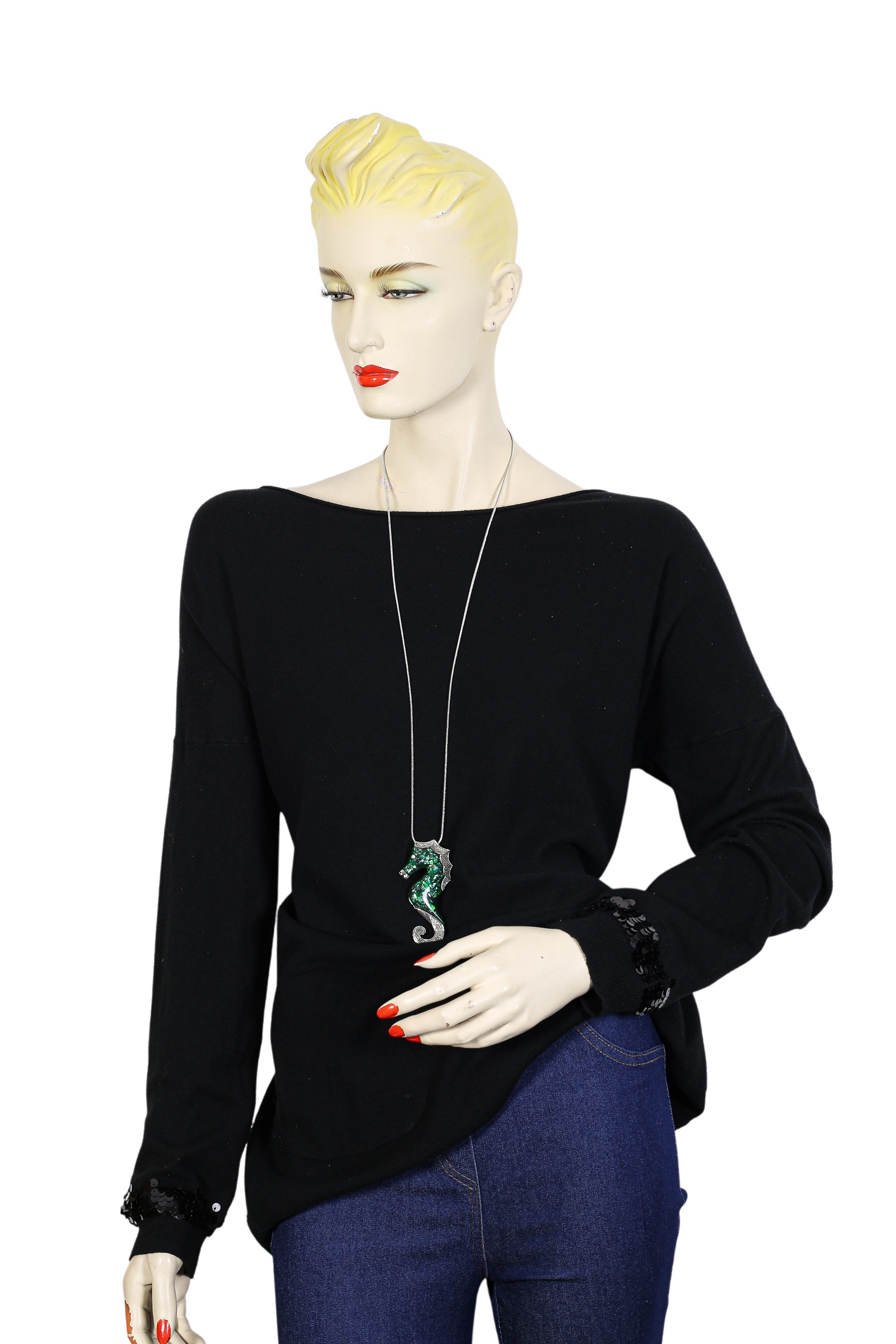 COLLEZIONE ALESSANDRO Lange Kette »Seahorse« mit Seepferdchenanhänger