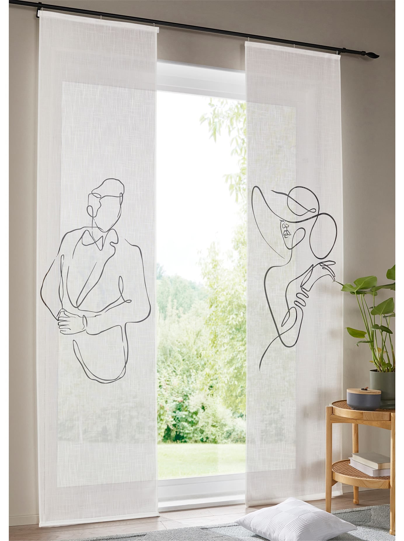 heine home Schiebegardine Klettband 1 Stk. tlg.