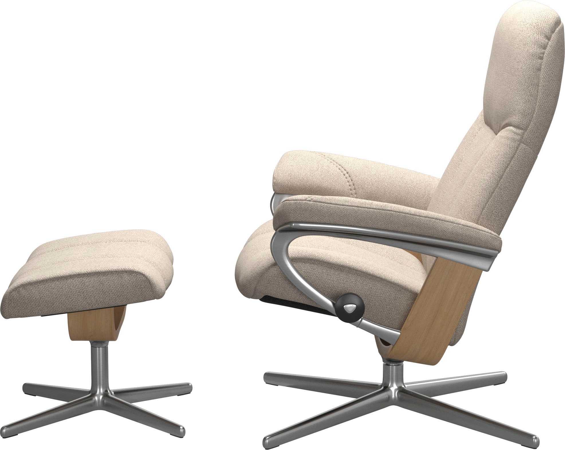 Stressless® Fußhocker »Consul«, mit Cross Base, Größe S, M & L, Holzakzent Eiche