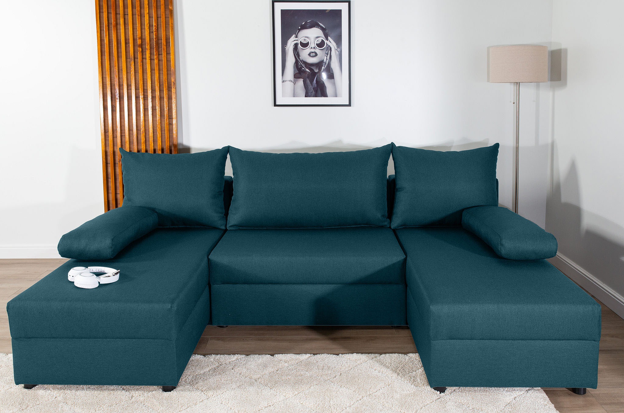 COLLECTION AB "Pico U-Form" Wohnlandschaft,2 X Ottomane,Polyätherschaum Polsterung