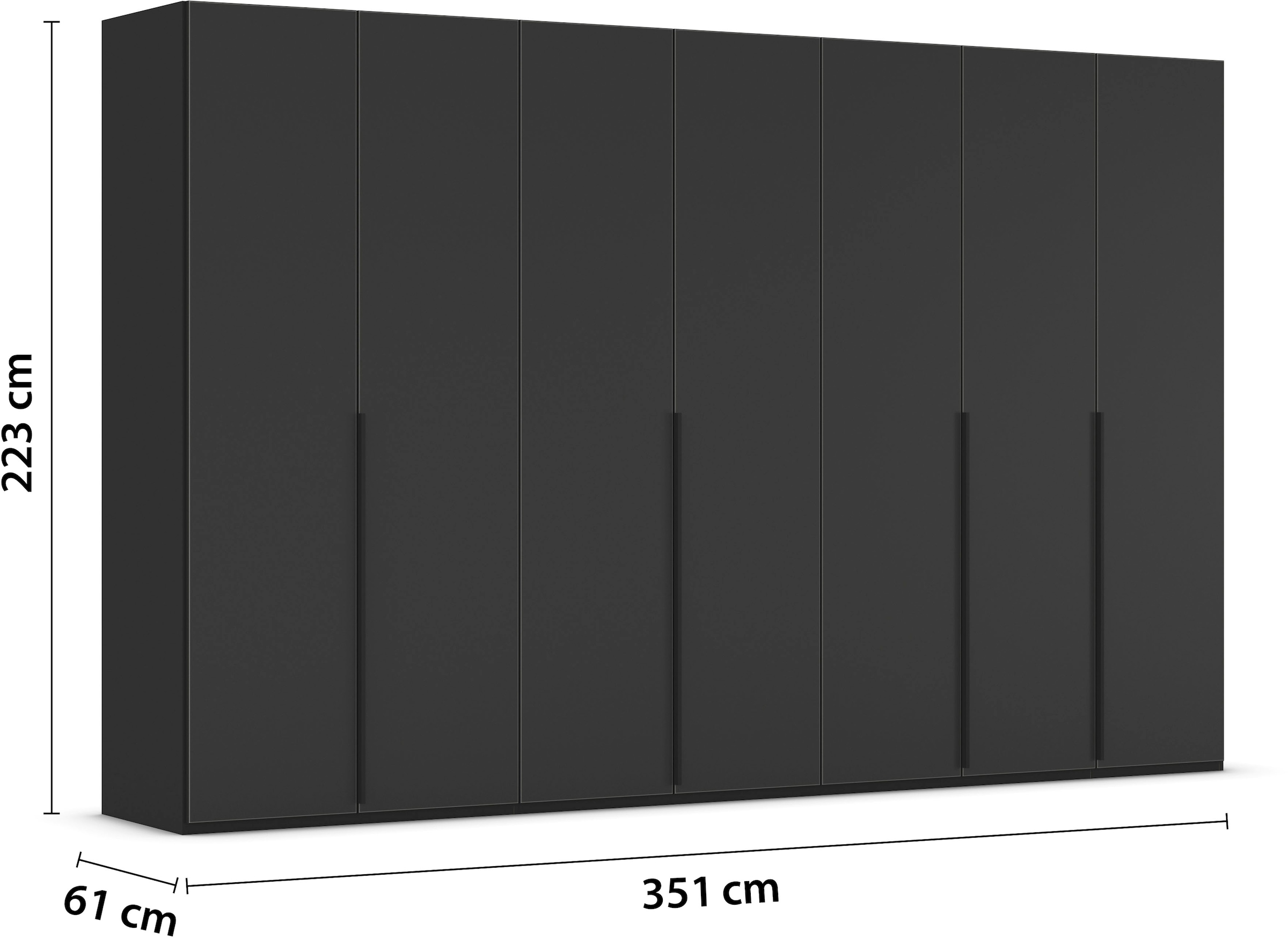 LeGer Home by Lena Gercke Kleiderschrank »Schrank Garderobe Ankleide Schlafzimmer Flur Serina«, (in 3 verschiedenen Ausstattungen BASIC/CLASSIC/PREMIUM), in 6 Breiten (101 - 401 cm) mit Front Glas oder Dekor MADE IN GERMANY