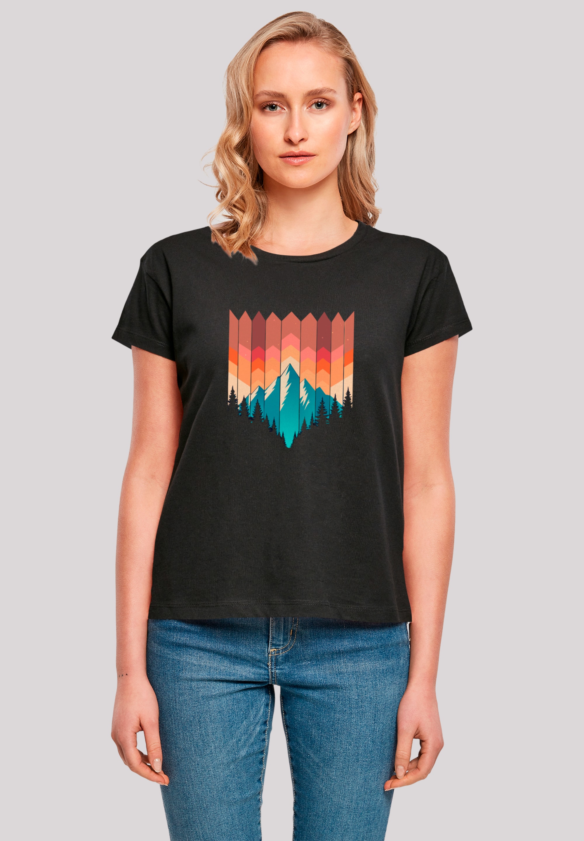 F4NT4STIC T-Shirt "Berg Sonnenuntergang Geometrisch", Premium Qualität günstig online kaufen