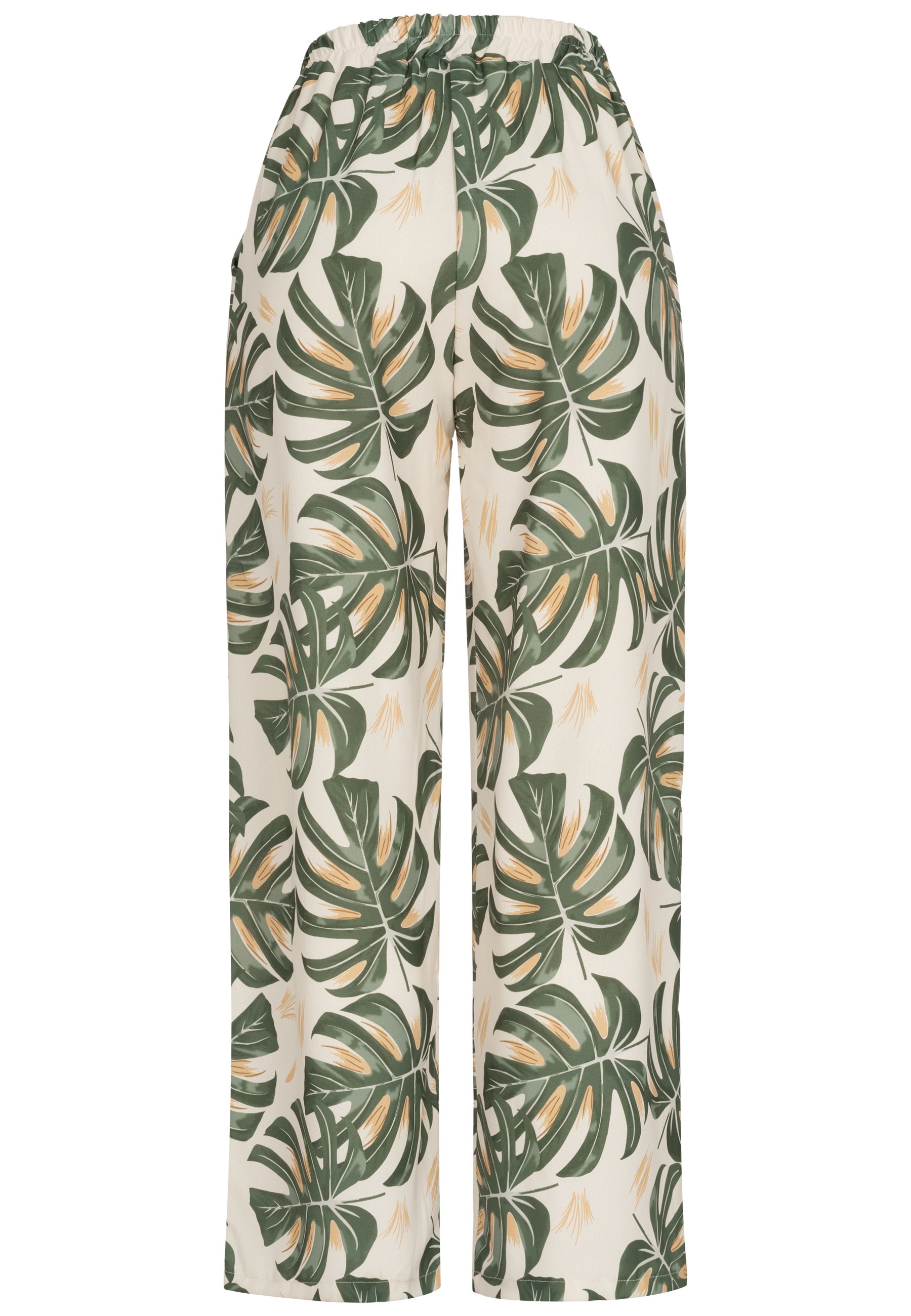 CLOUD 5IVE Stoffhose »CLOUD 5IVE Summer Pants with palm print and tie belt«