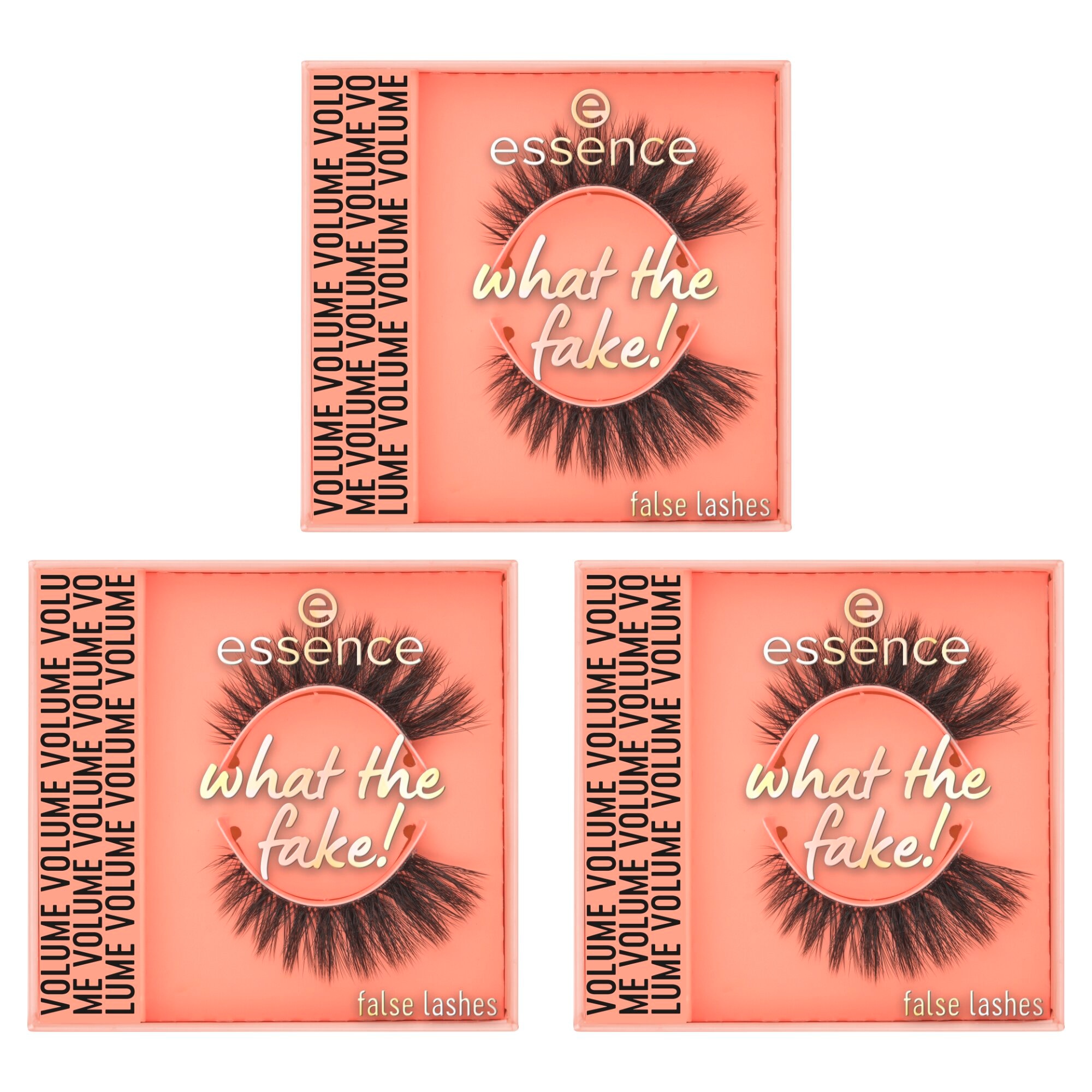 Essence Bandwimpern »what the fake! false lashes«, (Set, 3 tlg.)