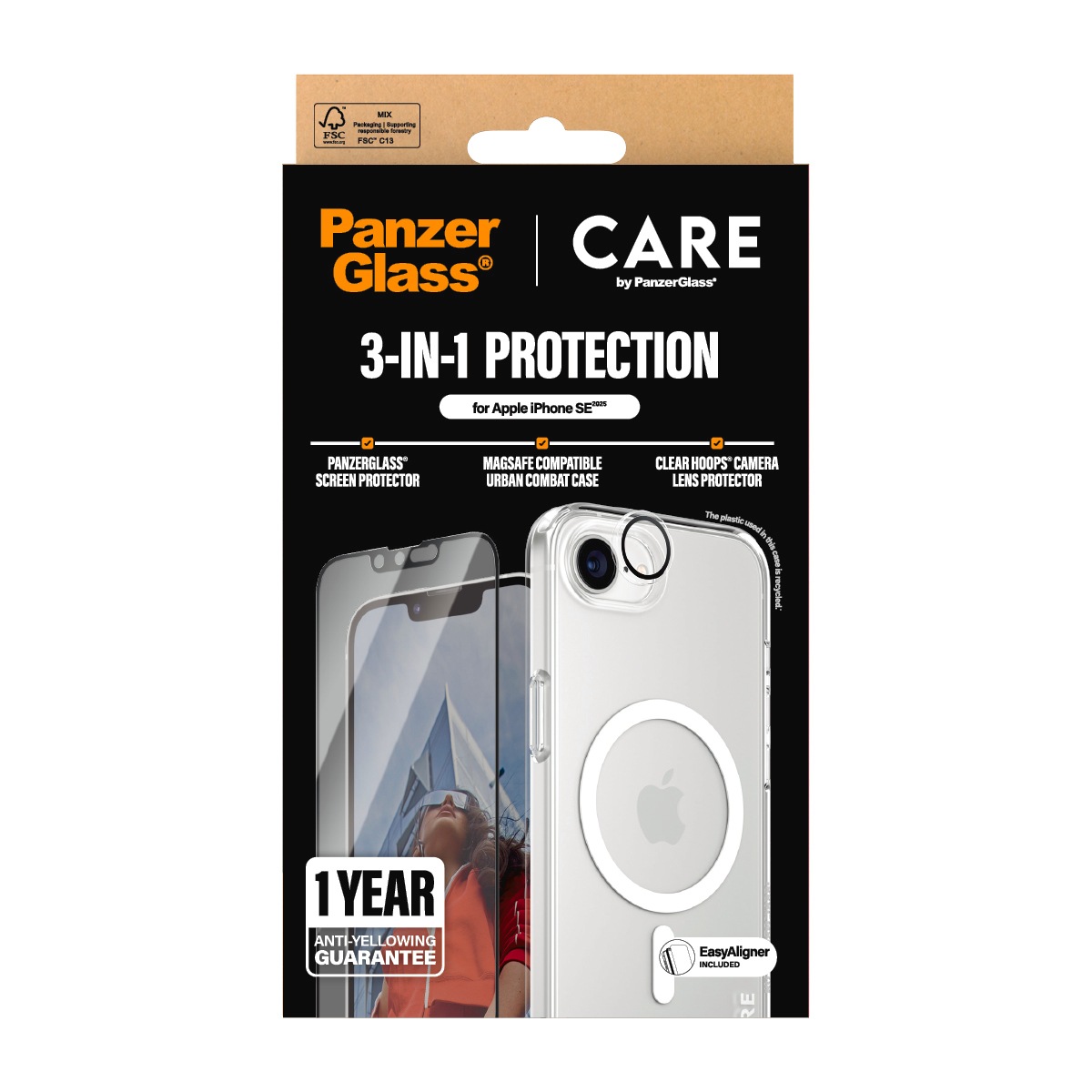 CARE by PanzerGlass Handyhülle »Flagship 3-in-1 Set«, Backcover, Schutzhülle, Handyschutzhülle, Case, Schutzcase, stoßfest