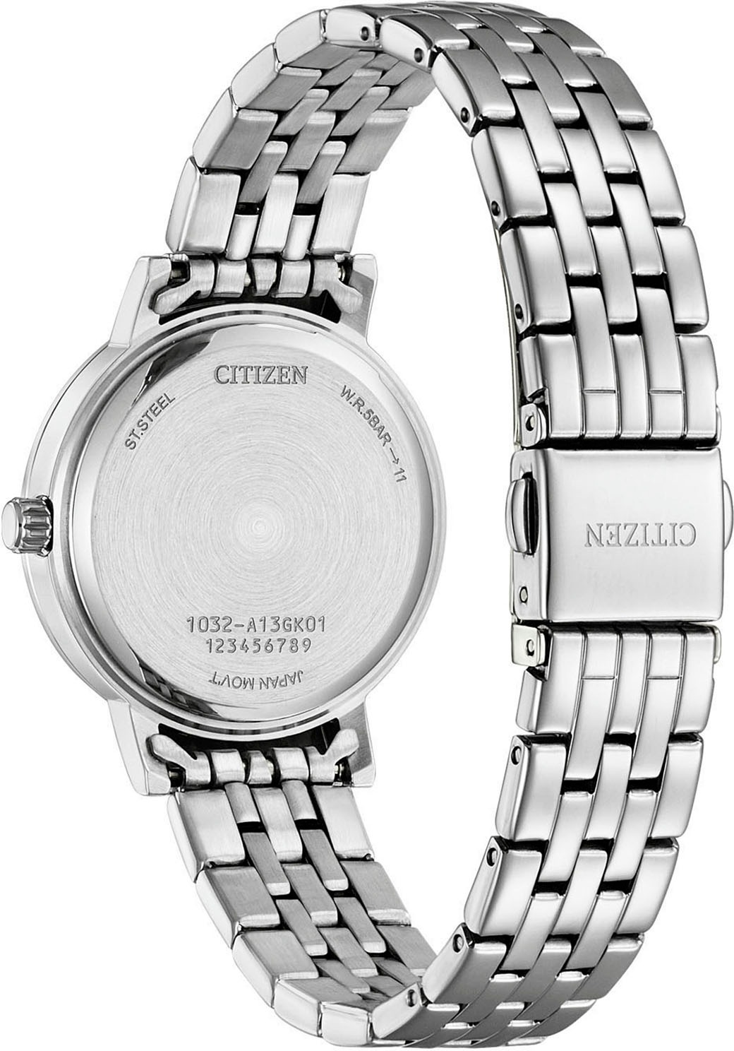 Citizen Quarzuhr, Armbanduhr, Damenuhr, Edelstahlarmband, analog