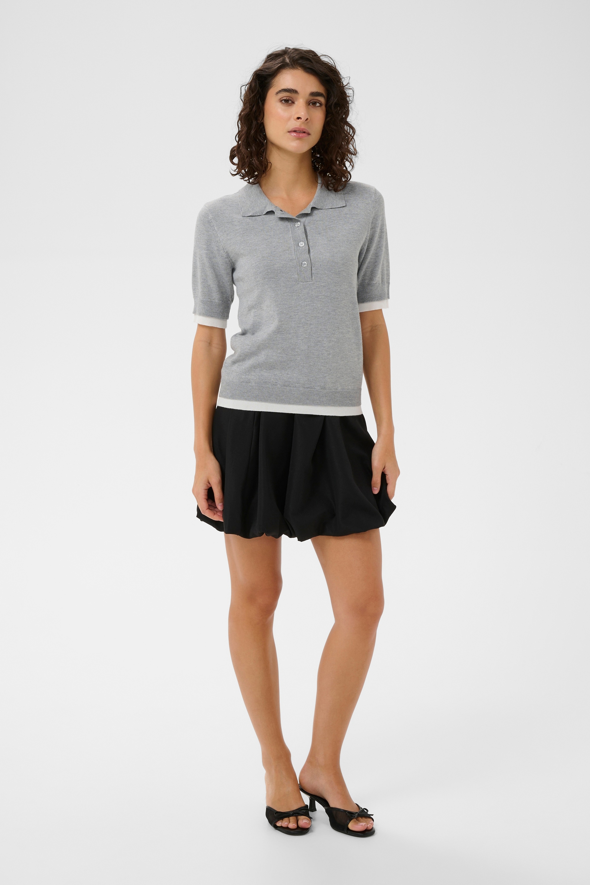KAFFE Blusentop »Damen Poloshirt KAlizza«