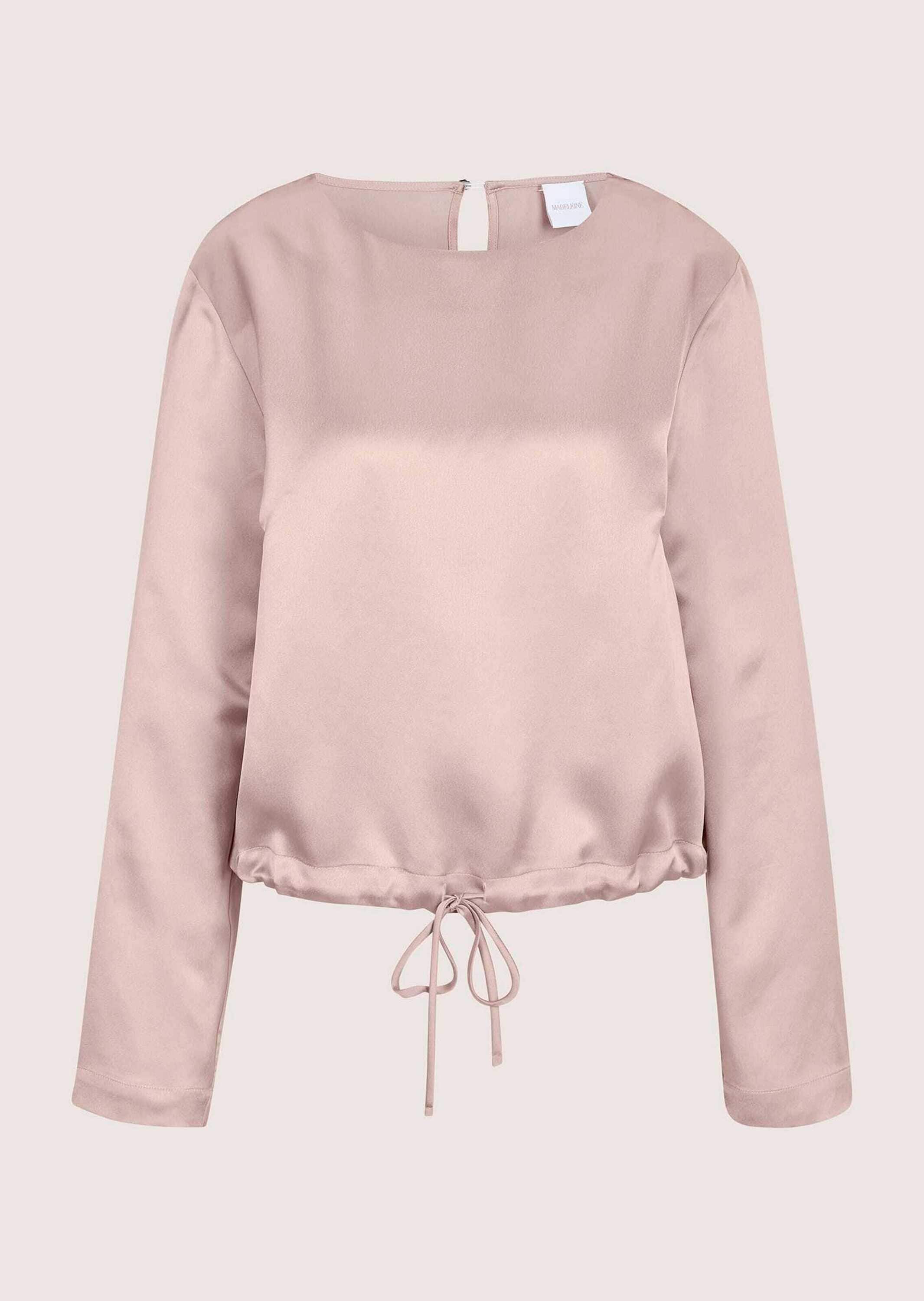 MADELEINE Langarmbluse "Blusenshirt Schlupfbluse mit Tunnelzug und Bindeban günstig online kaufen