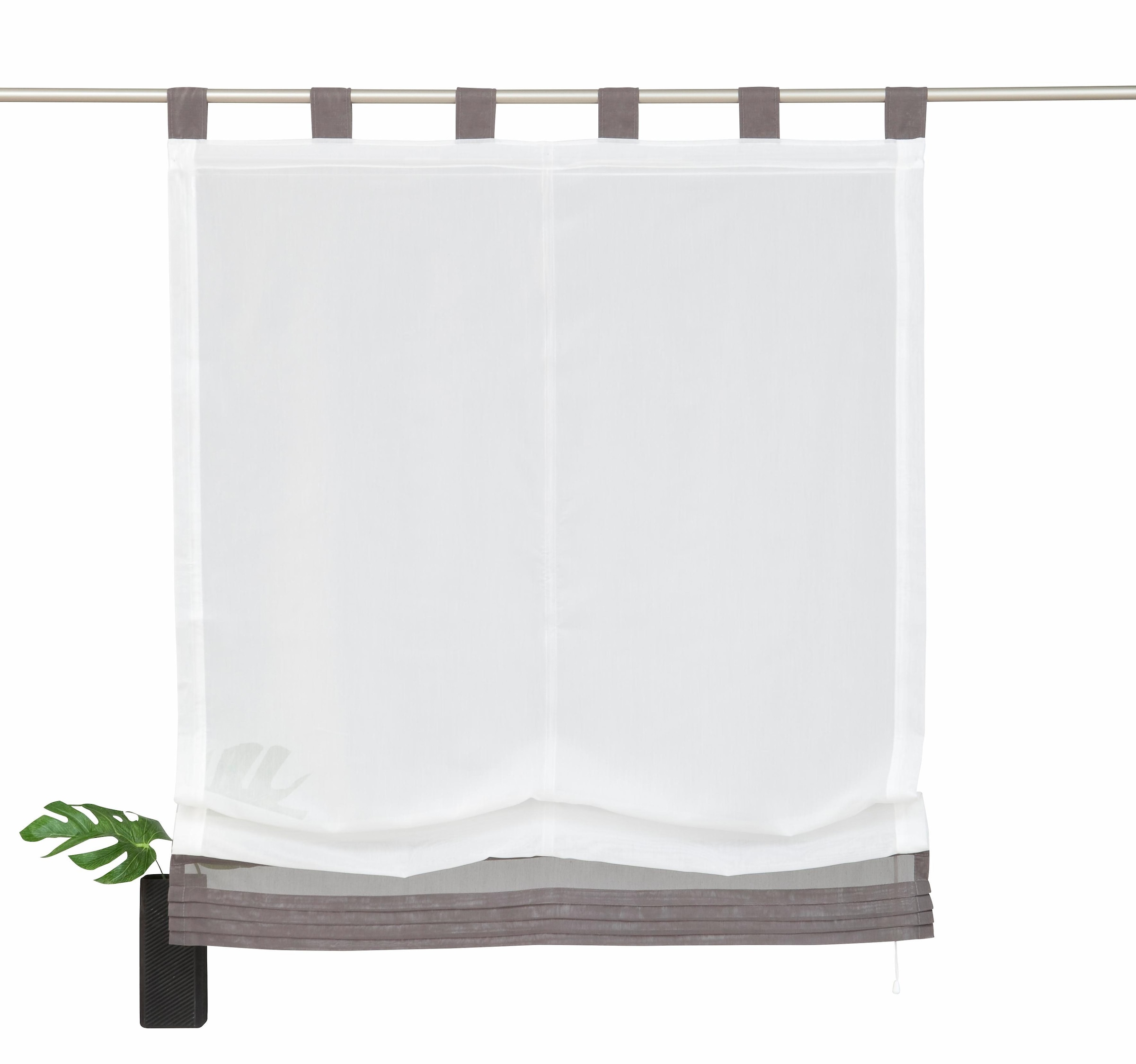 bestellen home Transparent, | Polyester BAUR Bestickt, »Sorel«, Schlaufen, mit my Raffrollo