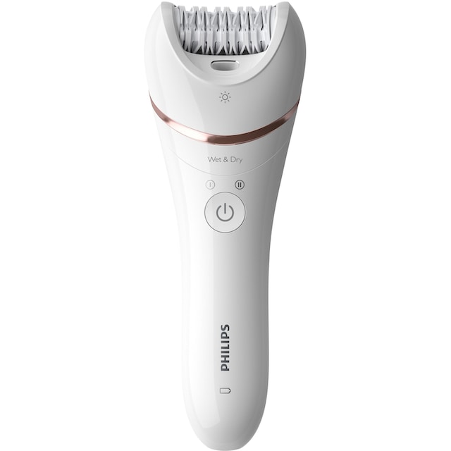 Philips Epilierer »Series 8000 BRE730/10«, 6 St. Aufsätze, leistungsstarke  Epilation, kabellose Nass- und Trockenfunktion auf Rechnung | BAUR