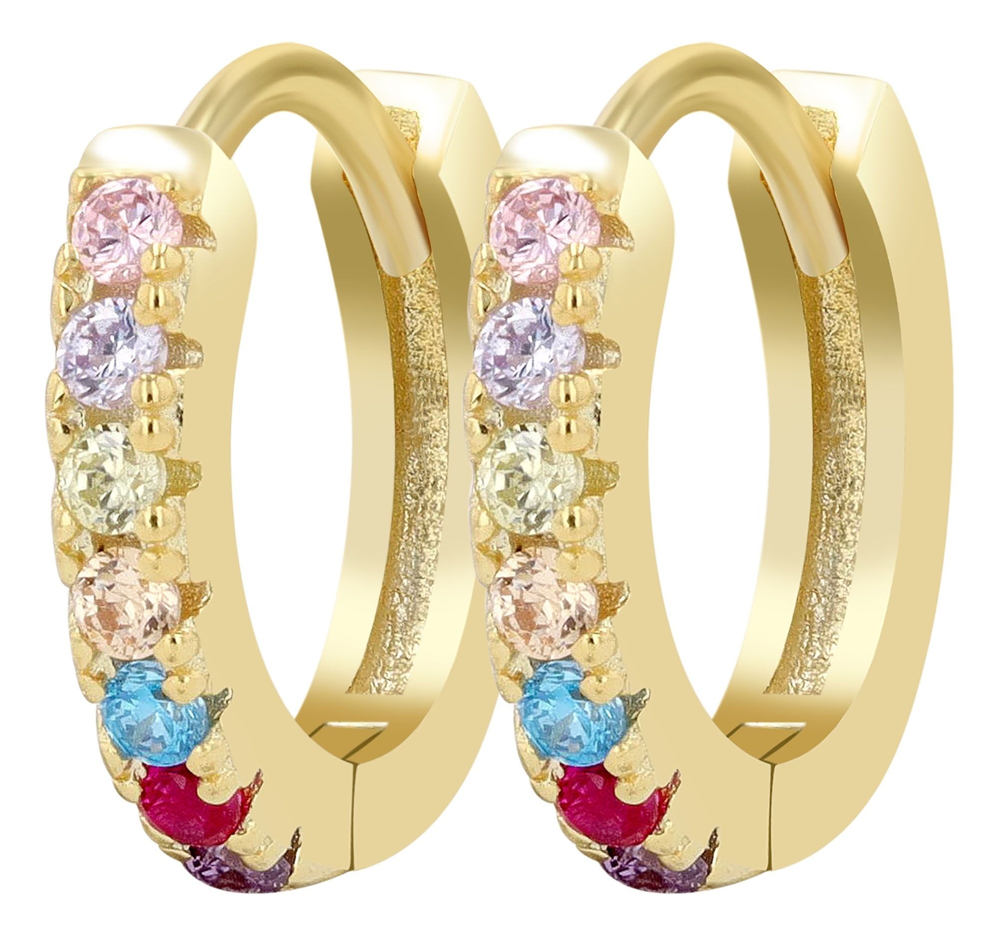 Adelia´s Klappcreolen »Damen Ohrringe – Klappcreole aus 925 Silber mit Zirkonia« Zum Verschenken an Menschen, die Ihnen am Herzen liegen