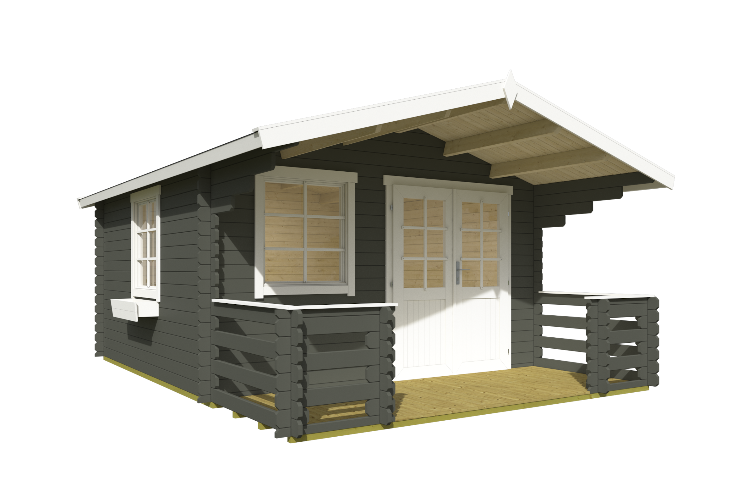 Nordic Holz Gartenhaus »Luna 2«, (Terrasse inkl. Rand)