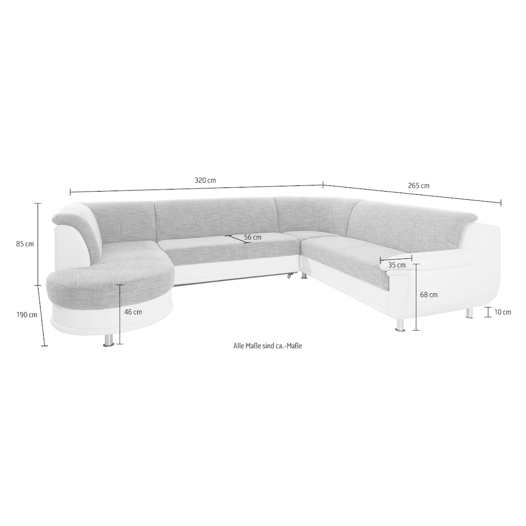 TRENDMANUFAKTUR Wohnlandschaft »Rondo 3, U-Form«