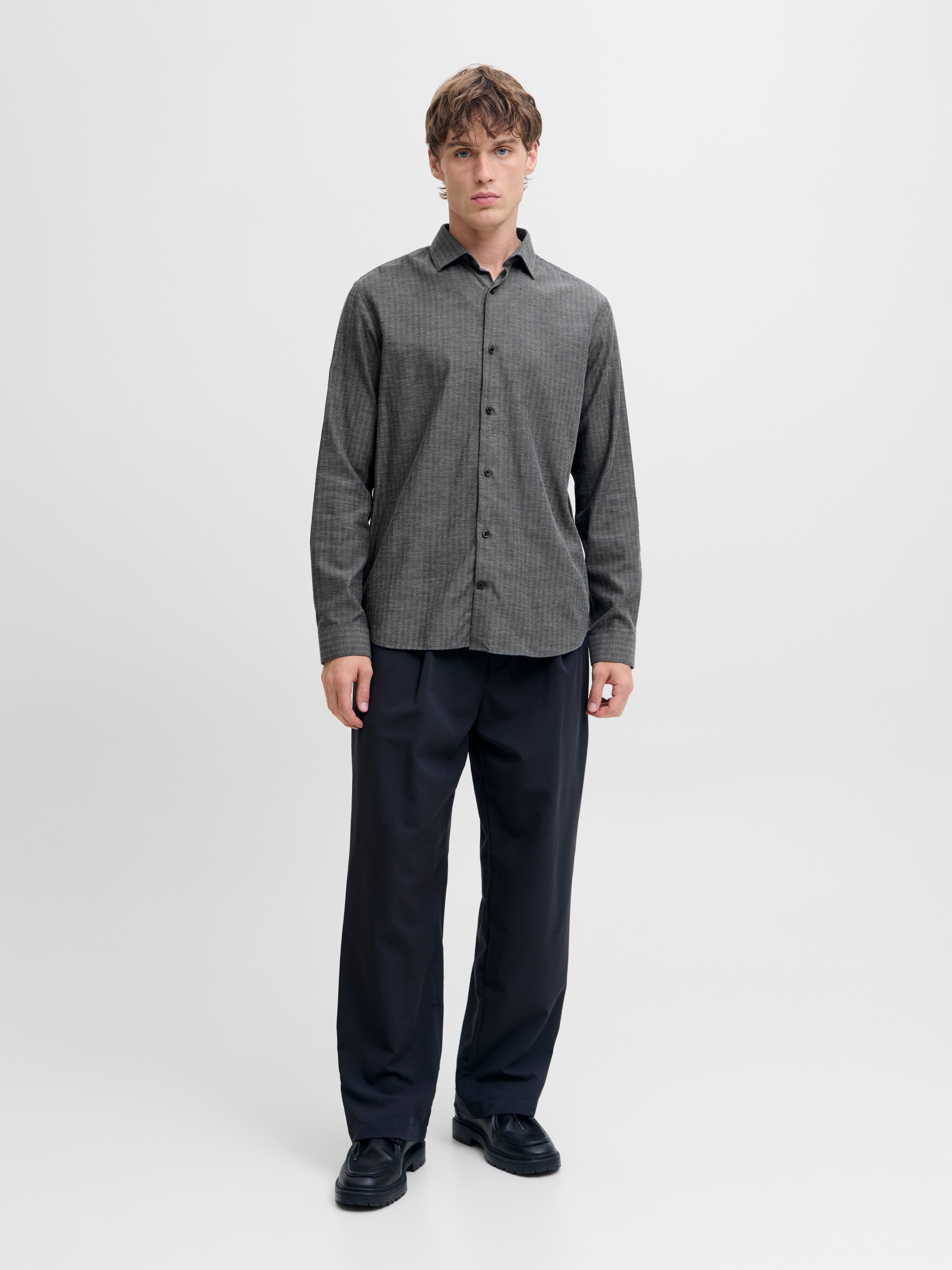 Jack & Jones Langarmhemd »JPRBLAPARKER MELANGE L/S SHIRT BF«