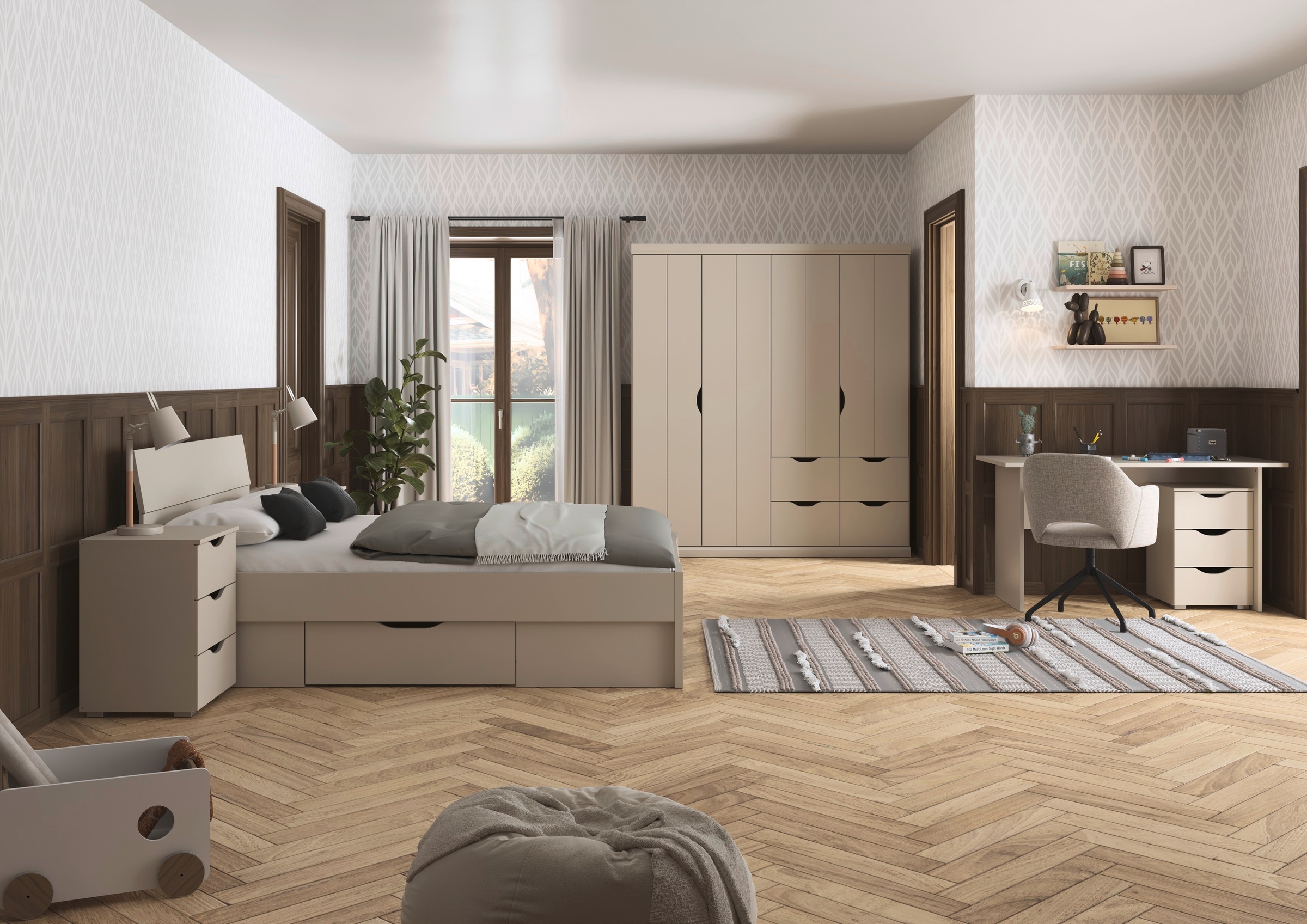 rauch Jugendzimmer-Set "Kinderzimmer Komplettzimmer Schlafzimmer-Set (4-tlg günstig online kaufen