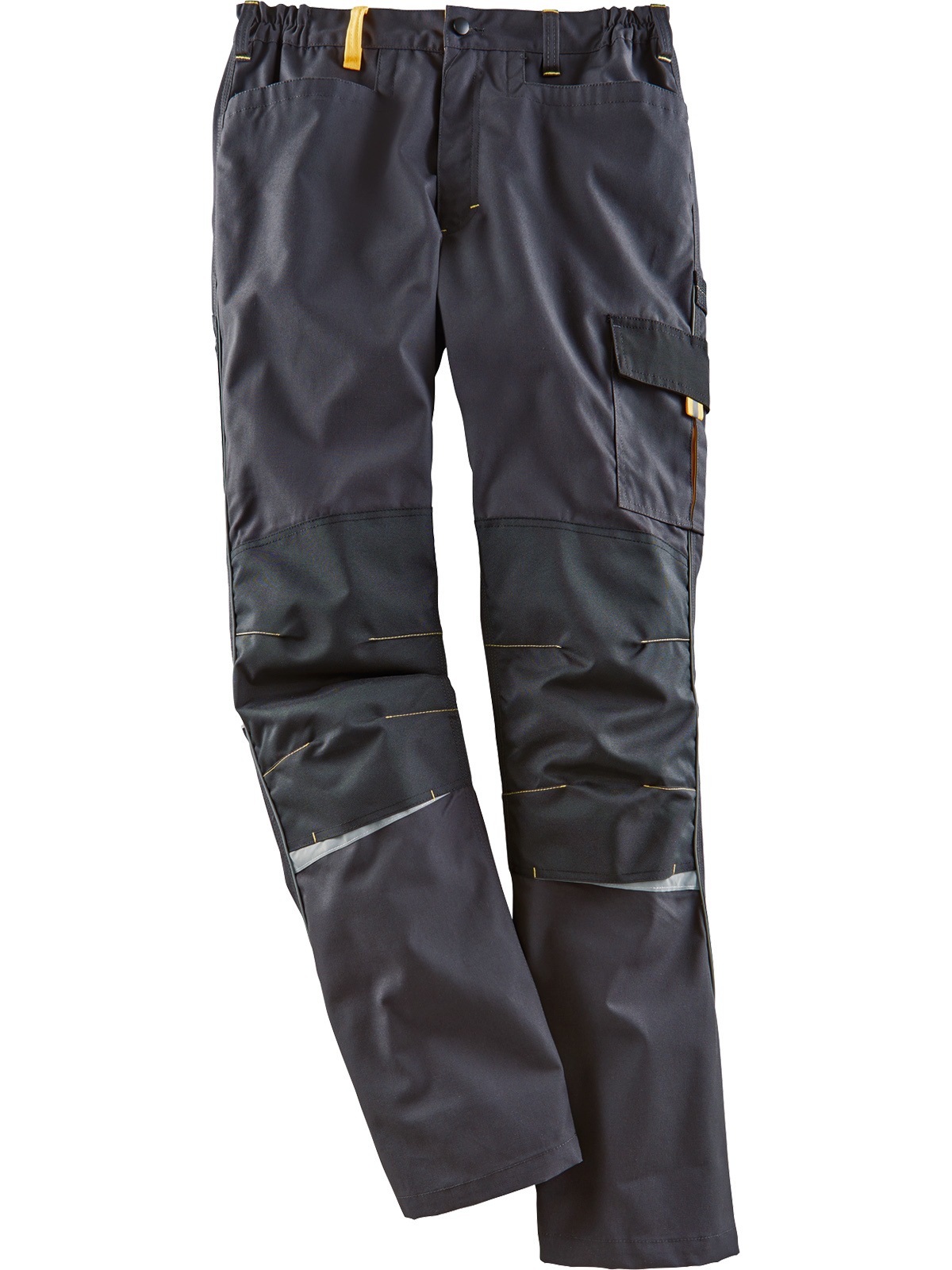 Herren Arbeitshose "Bekleidung Berufshose anthrazit/gelb", grau, Gr. 46, ROADSIGN AUSTRALIA, Hosen