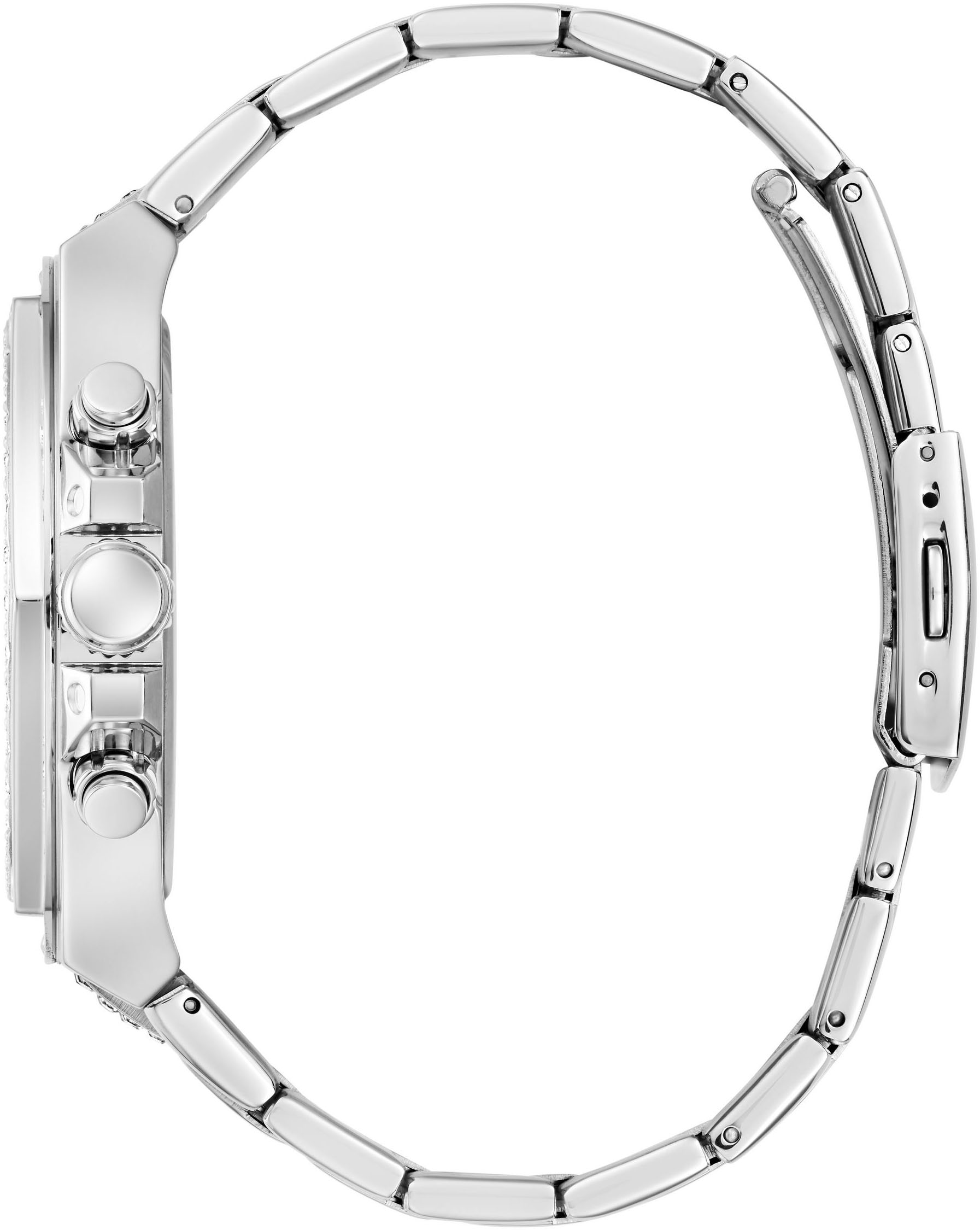 Guess Multifunktionsuhr »FURY«, Quarzuhr, Armbanduhr, Herrenuhr, Datum, Wochentag, Edelstahlarmband