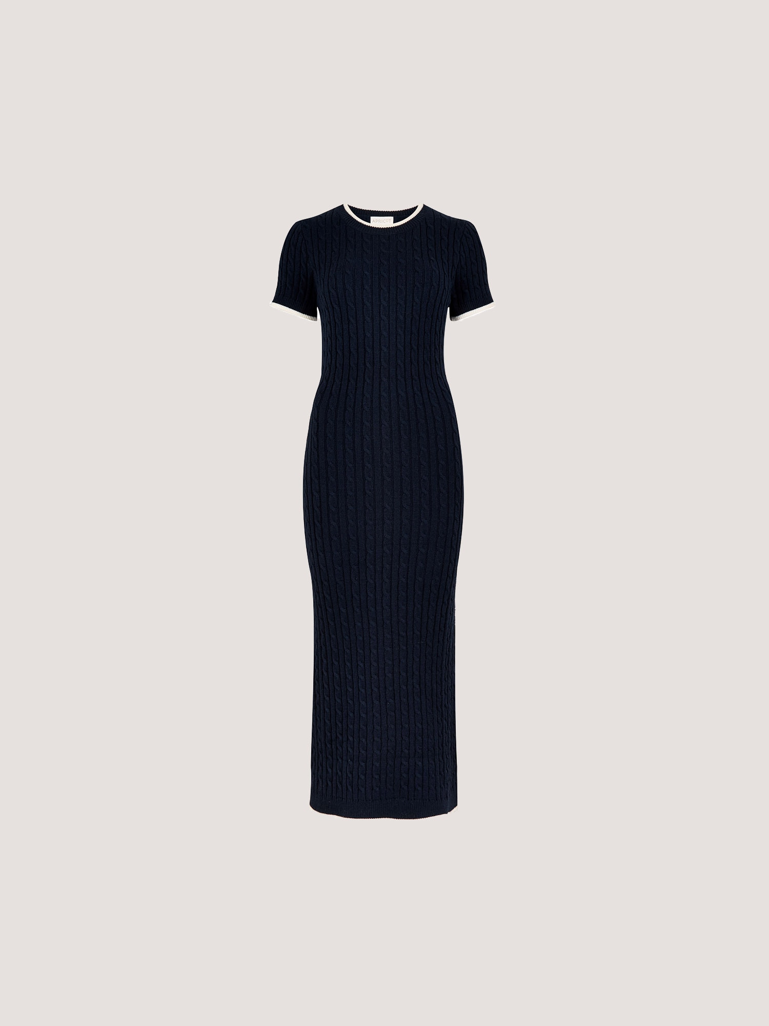 Apricot Strickkleid »Midi-Kleid mit Zopfmuster« in unifarben