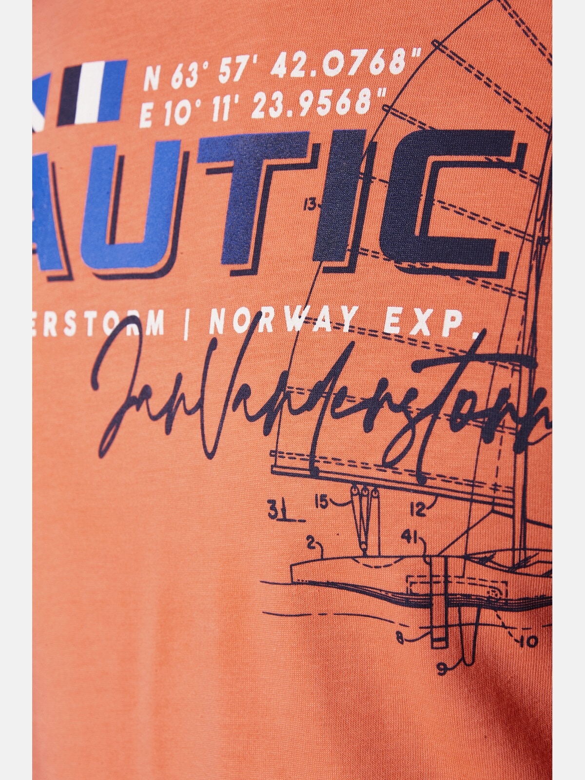 Jan Vanderstorm T-Shirt »T-Shirt SVENHELM«, (1 tlg.), mit nordischem Aufdruck