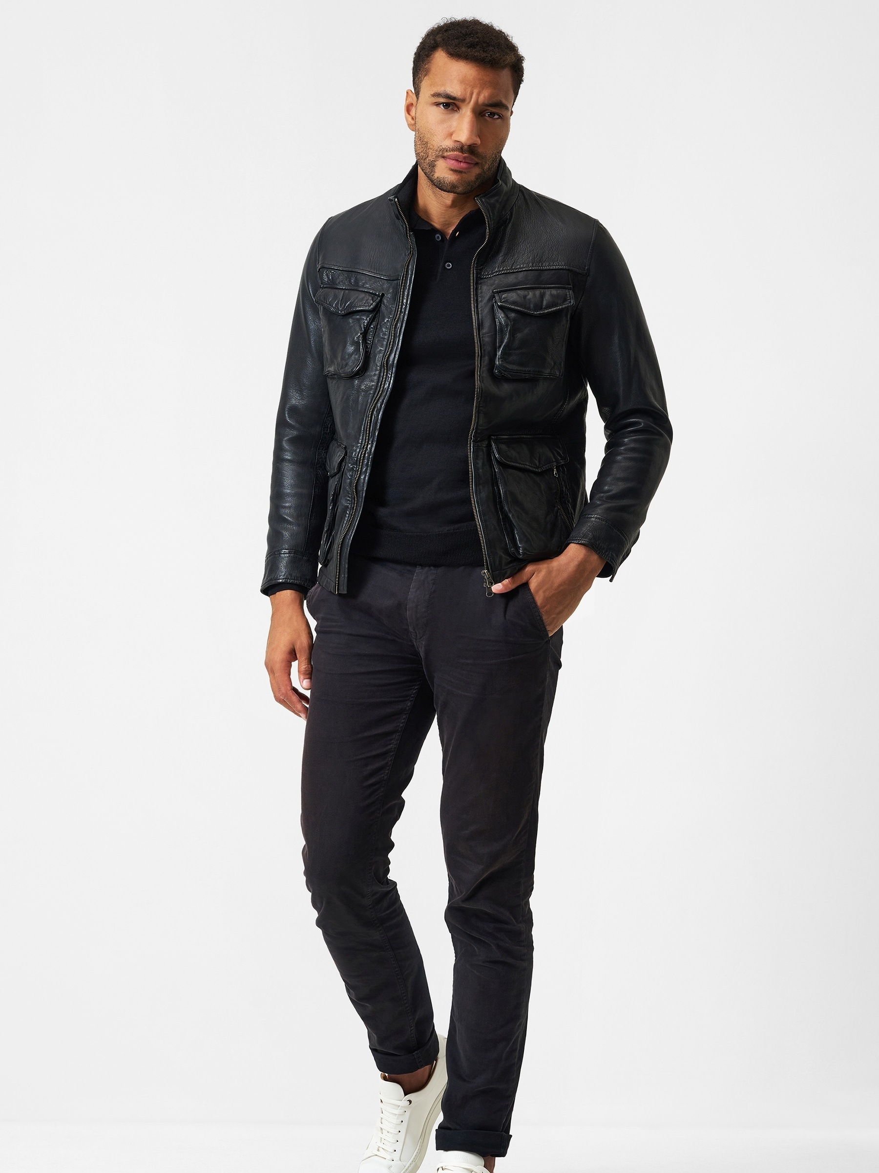 RICANO Cargojacke »Lederjacke Stefano« Handgefertigt aus echtem Leder