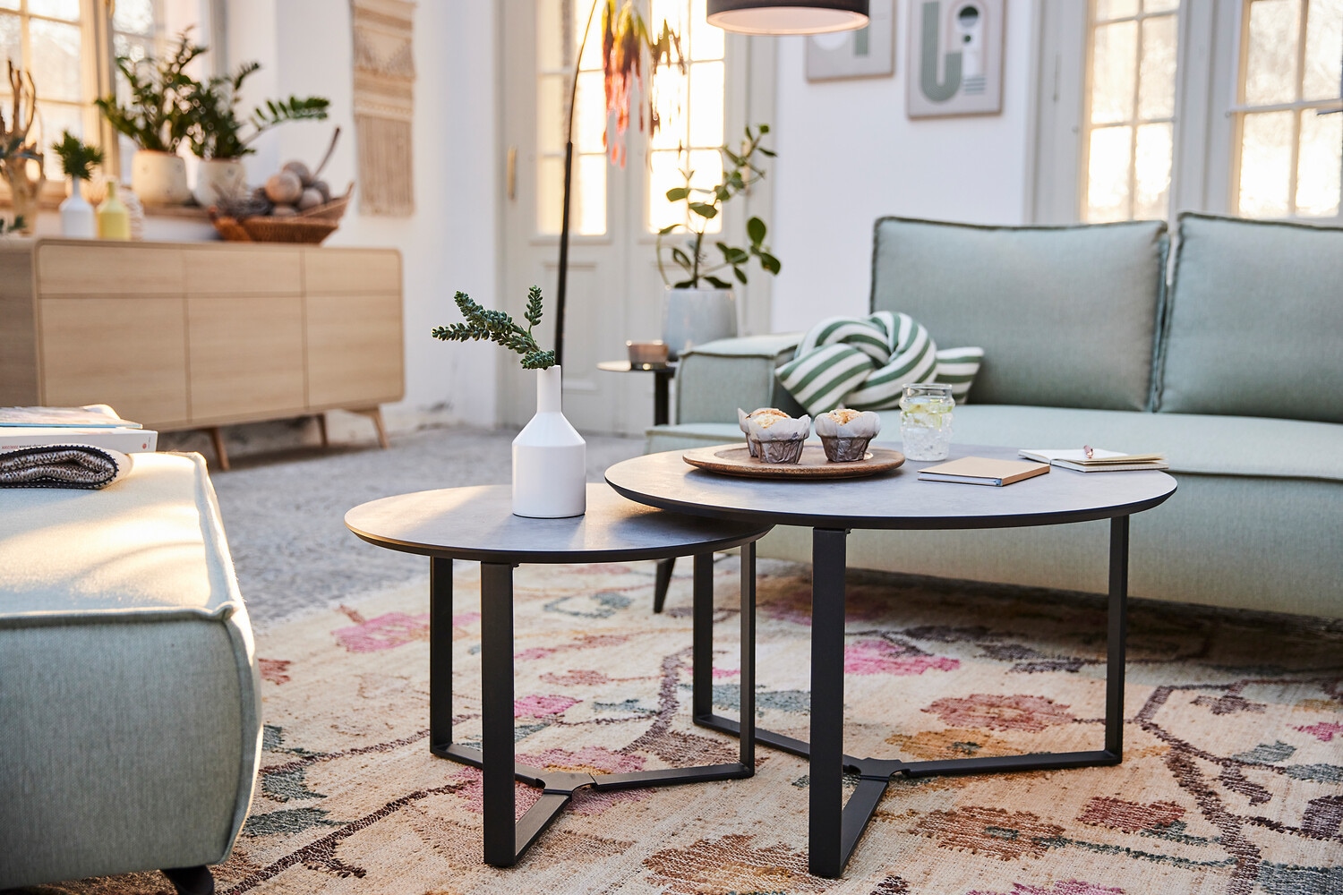 HELA Couchtisch »MASSA« Set, 2 Stk. tlg. 2er Set, Gestell rechteckig, Melamin mit Schweizer Kante