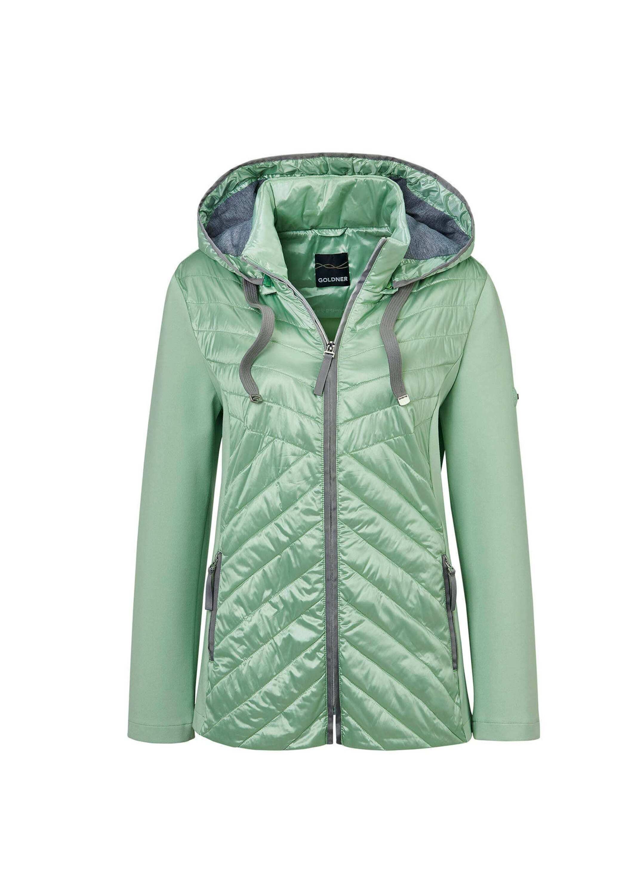 GOLDNER Kurzjacke "Kurzgröße Steppjacke mit abnehmbarer Kapuze" Kontrastfar günstig online kaufen